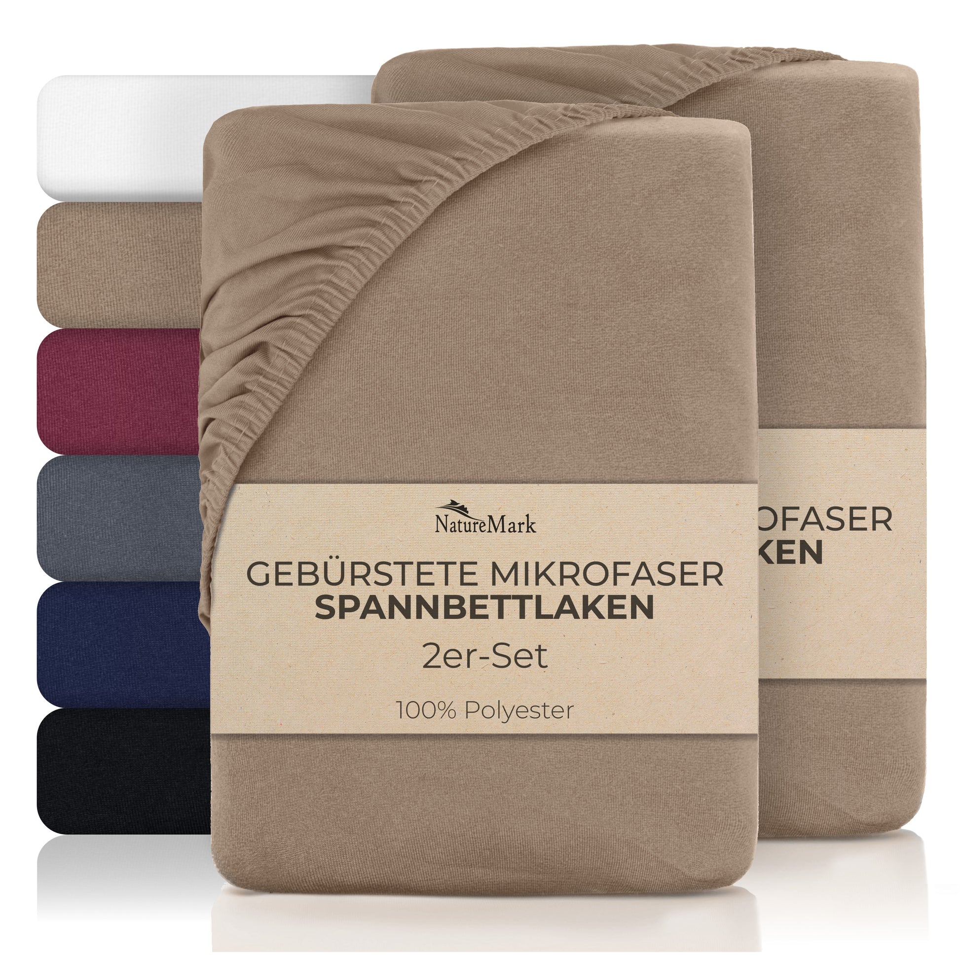 Gebürstete Mikrofaser Spannbettlaken 2er-Pack
