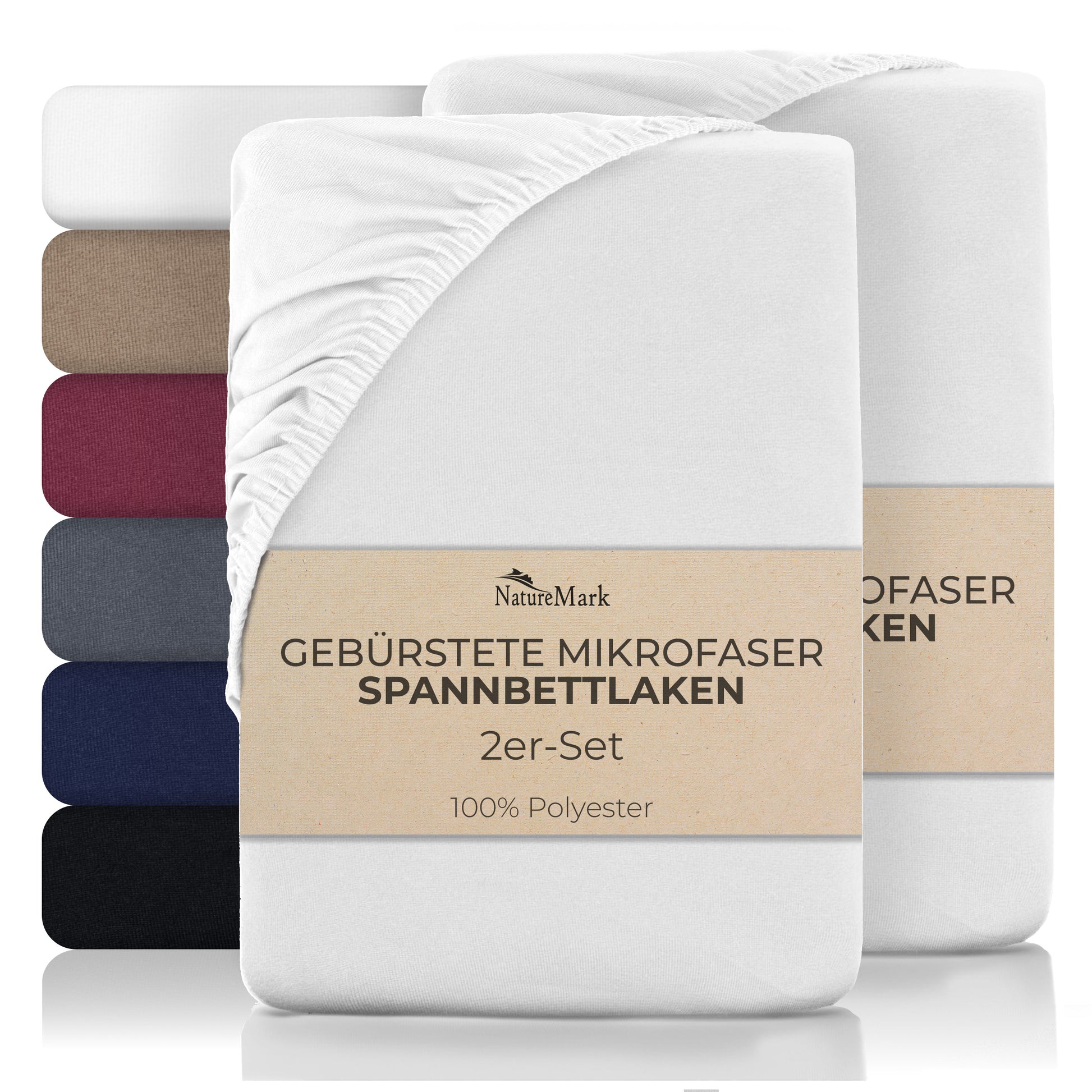 Gebürstete Mikrofaser Spannbettlaken 2er-Pack