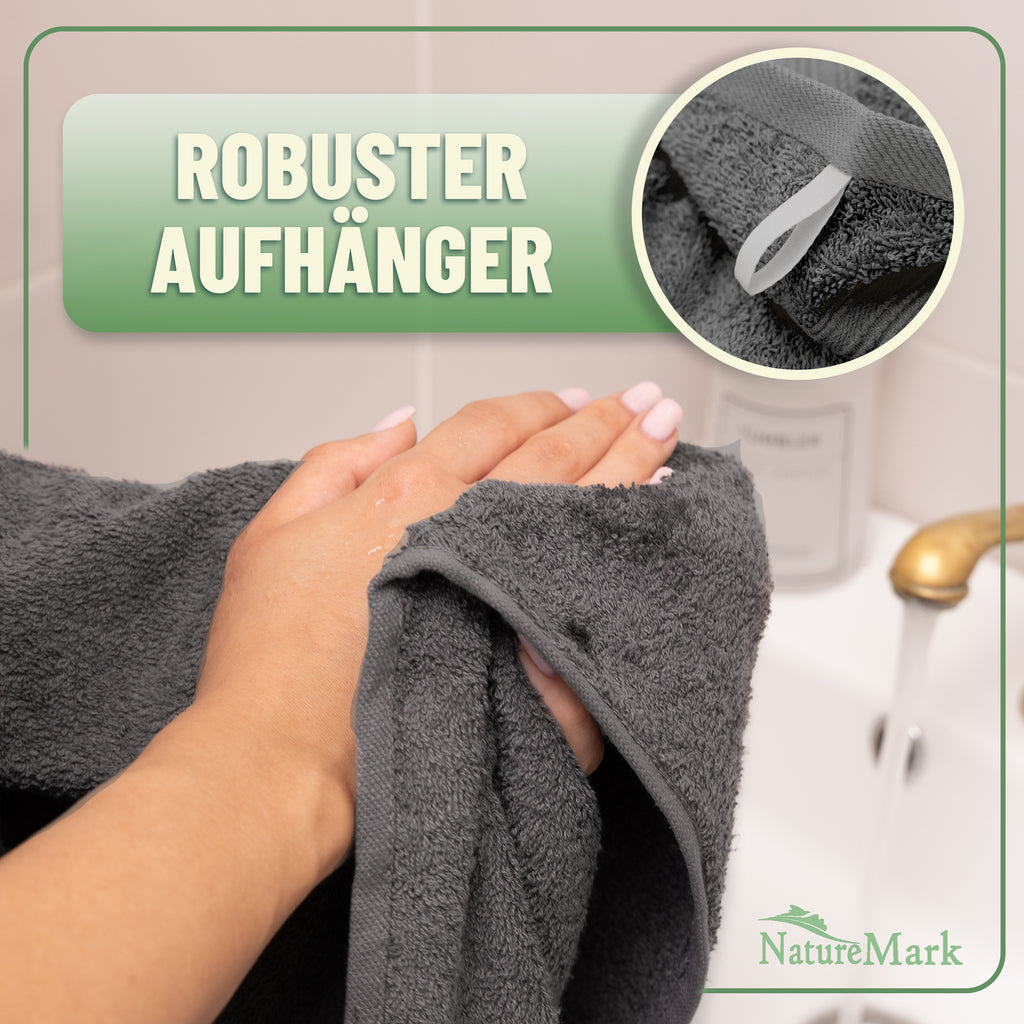 Frottier Handtuch-Set, 4X Handtücher, 2X Duschtücher, 2X Gästetücher, 2X Waschhandschuhe