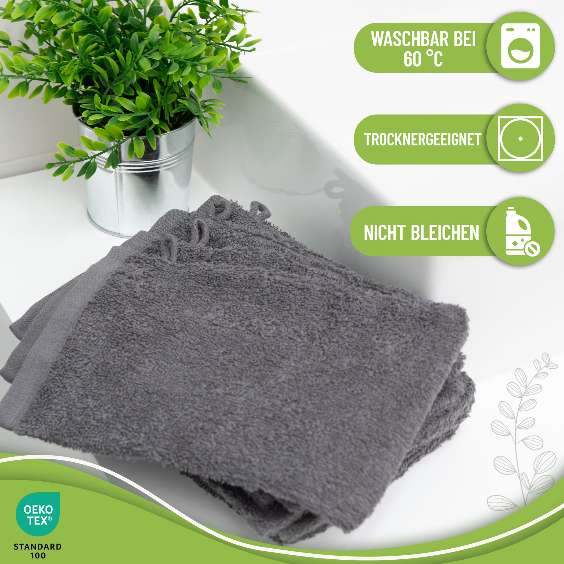 Waschhandschuhe 500 gsm (10er-Set)