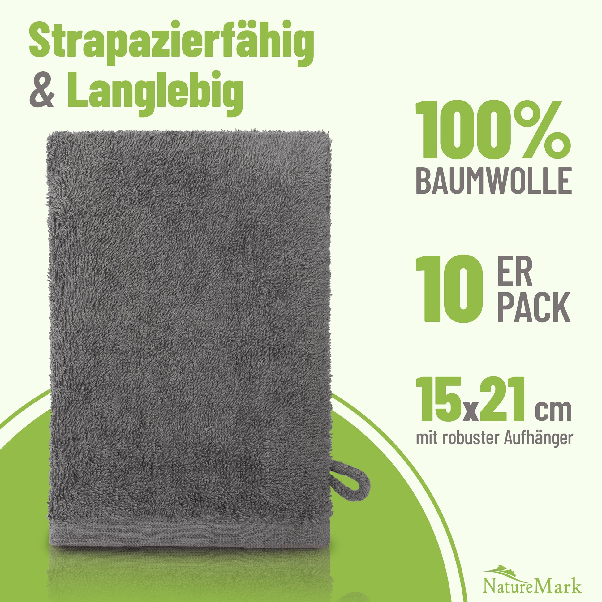 Waschhandschuhe 500 gsm (10er-Set)