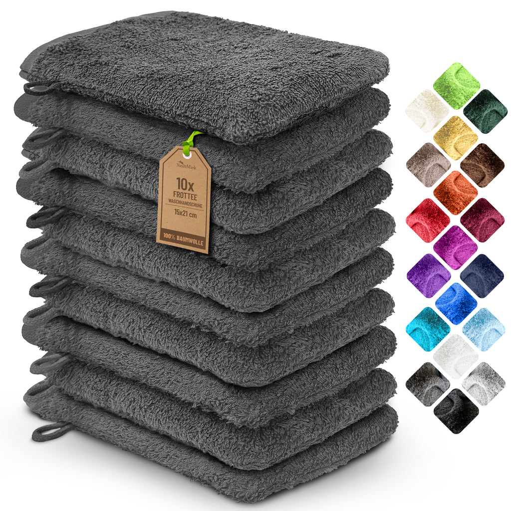 Waschhandschuhe 500 gsm (10er-Set)