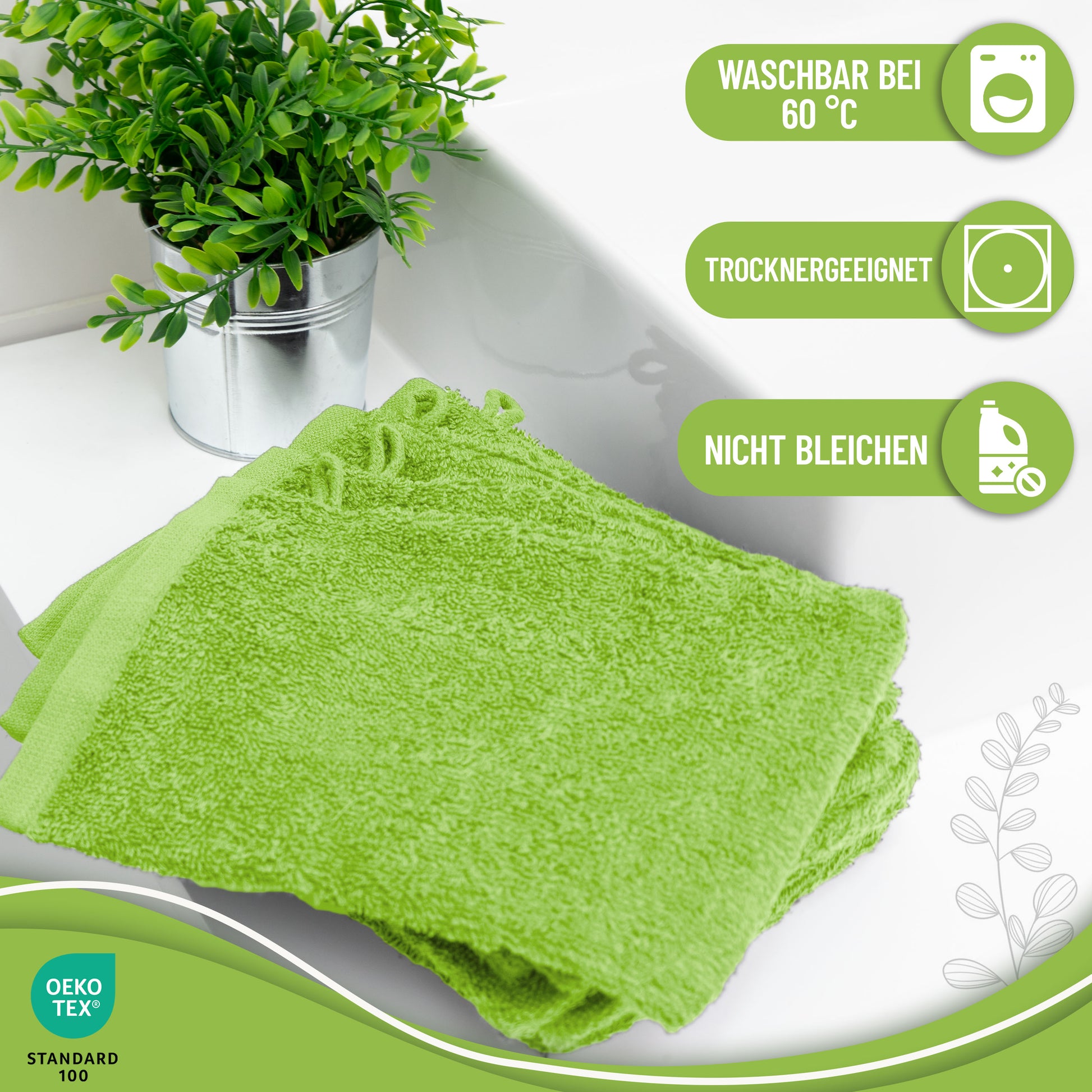 Waschhandschuhe 500 gsm (10er-Set)