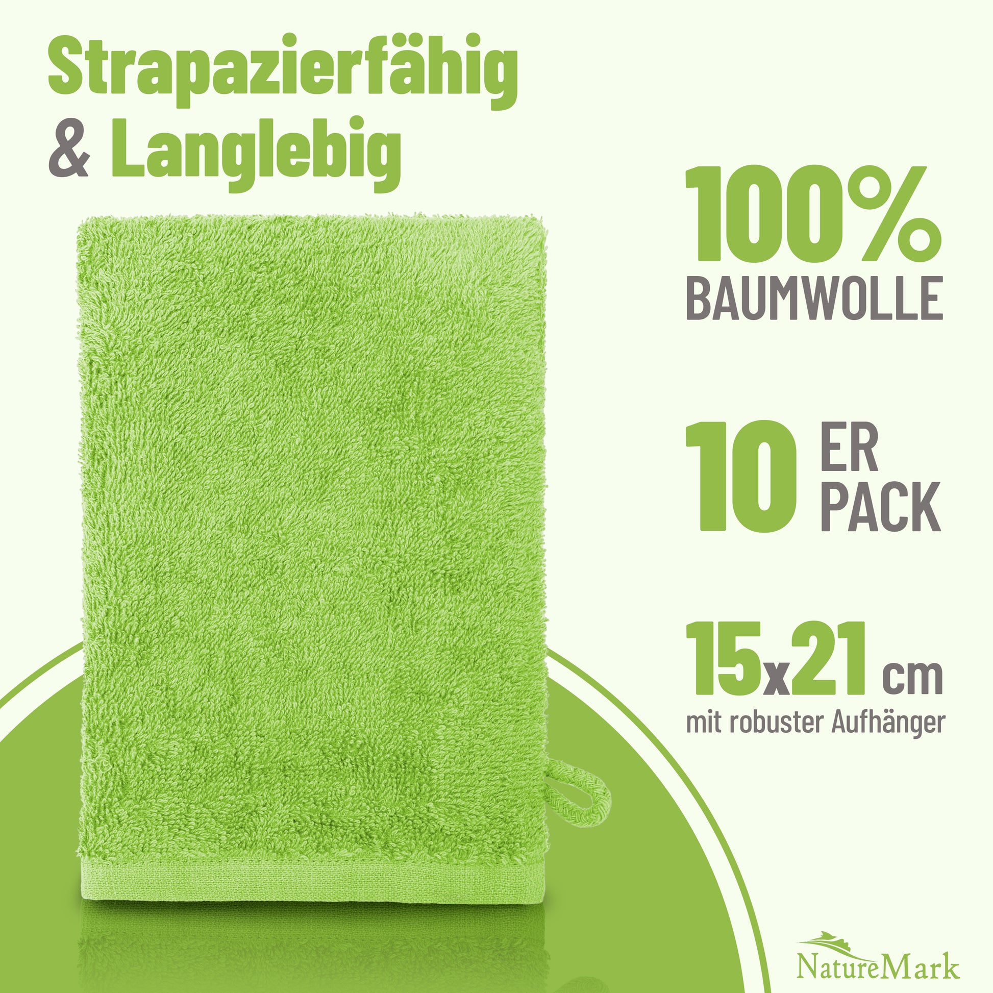 Waschhandschuhe 500 gsm (10er-Set)