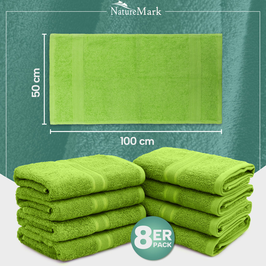 Frottier Handtücher 8er Pack 50x100cm, 100% Baumwolle