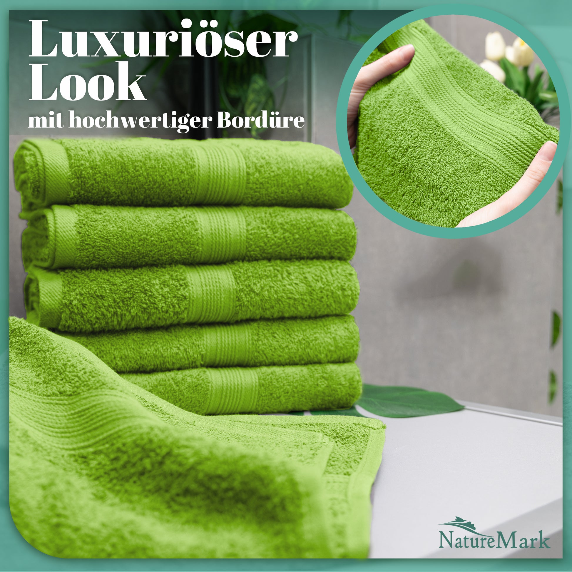 Frottier Handtücher 8er Pack 50x100cm, 100% Baumwolle
