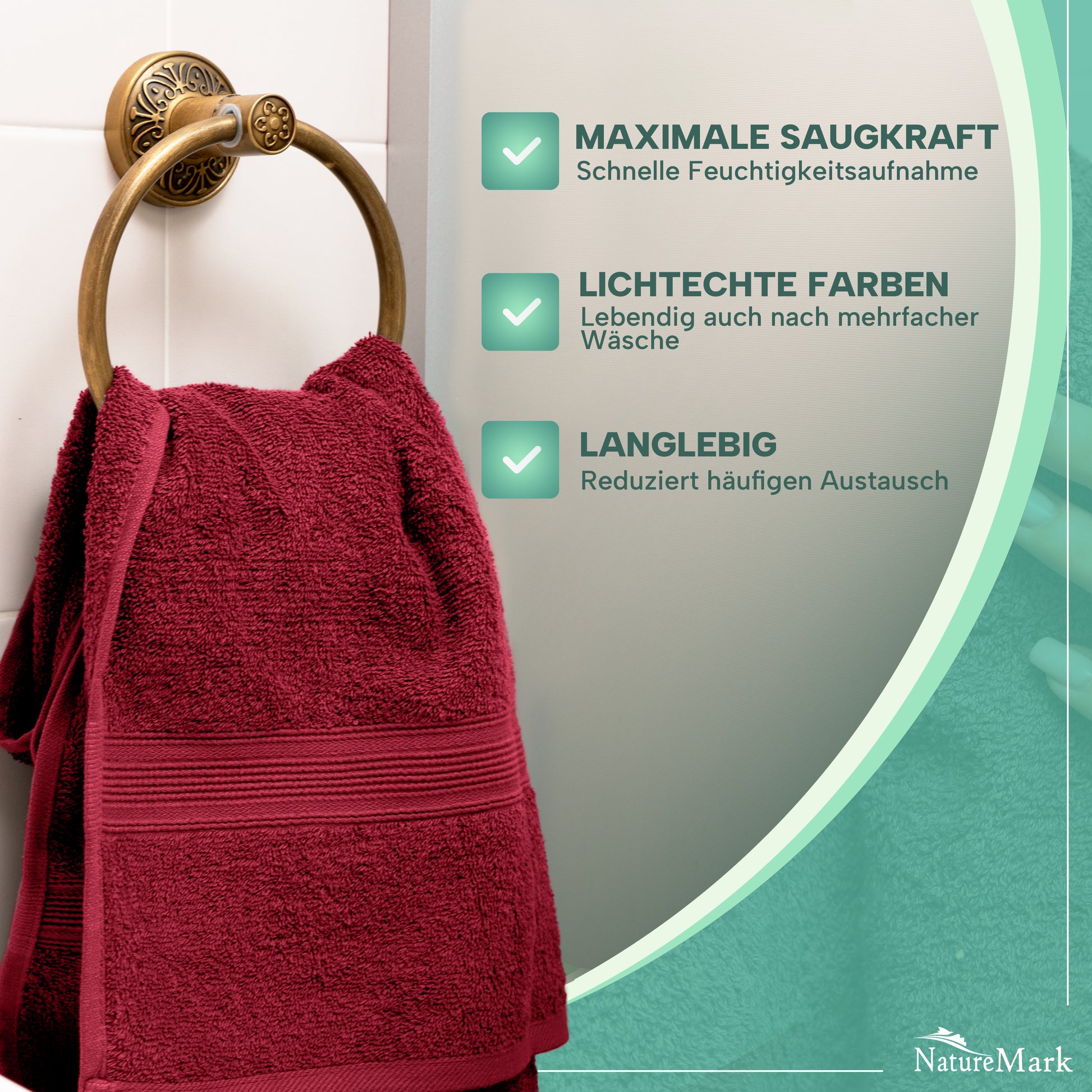 Frottier Handtücher 8er Pack 50x100cm, 100% Baumwolle