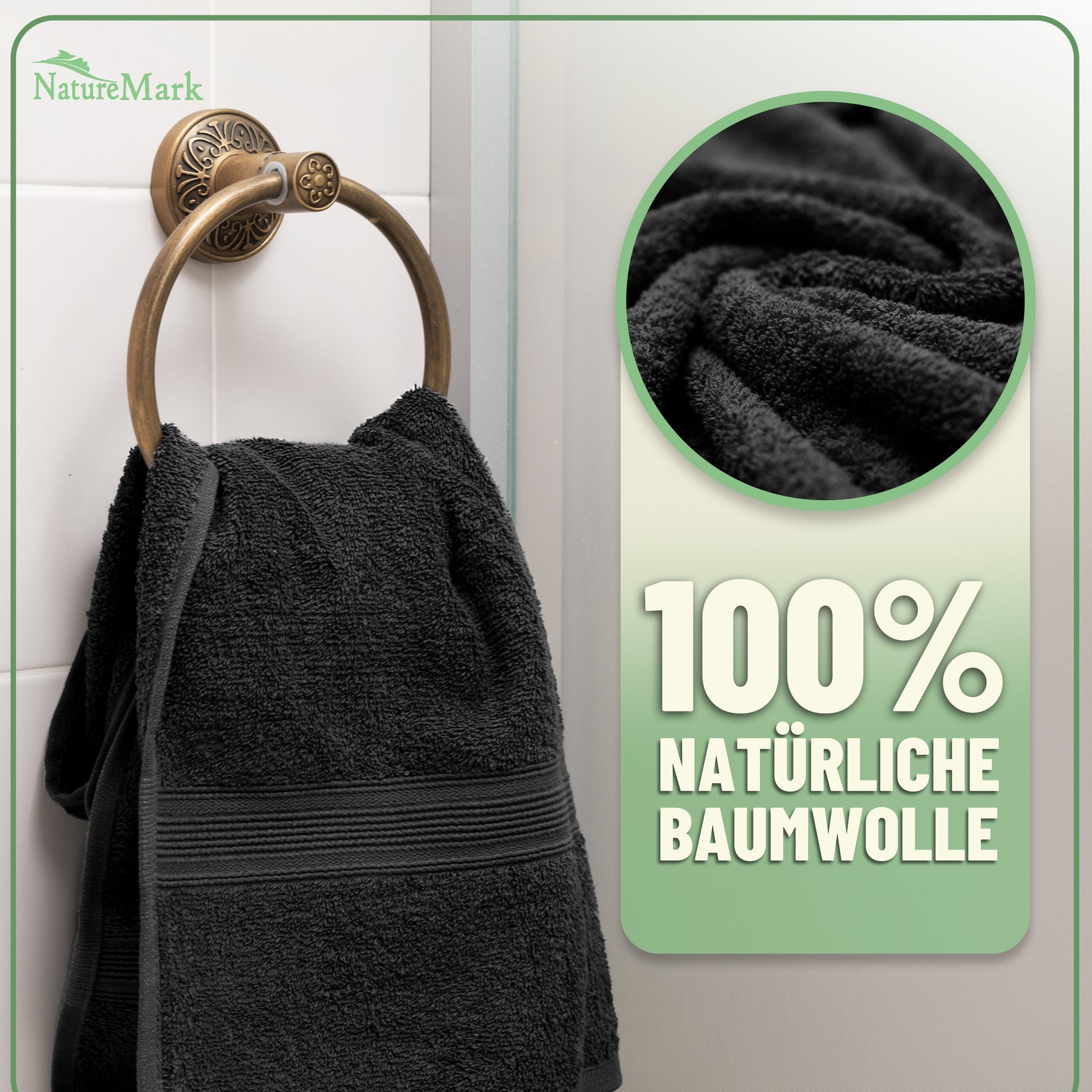 Frottier Handtuch-Set, 4X Handtücher, 2X Duschtücher, 2X Gästetücher, 2X Waschhandschuhe