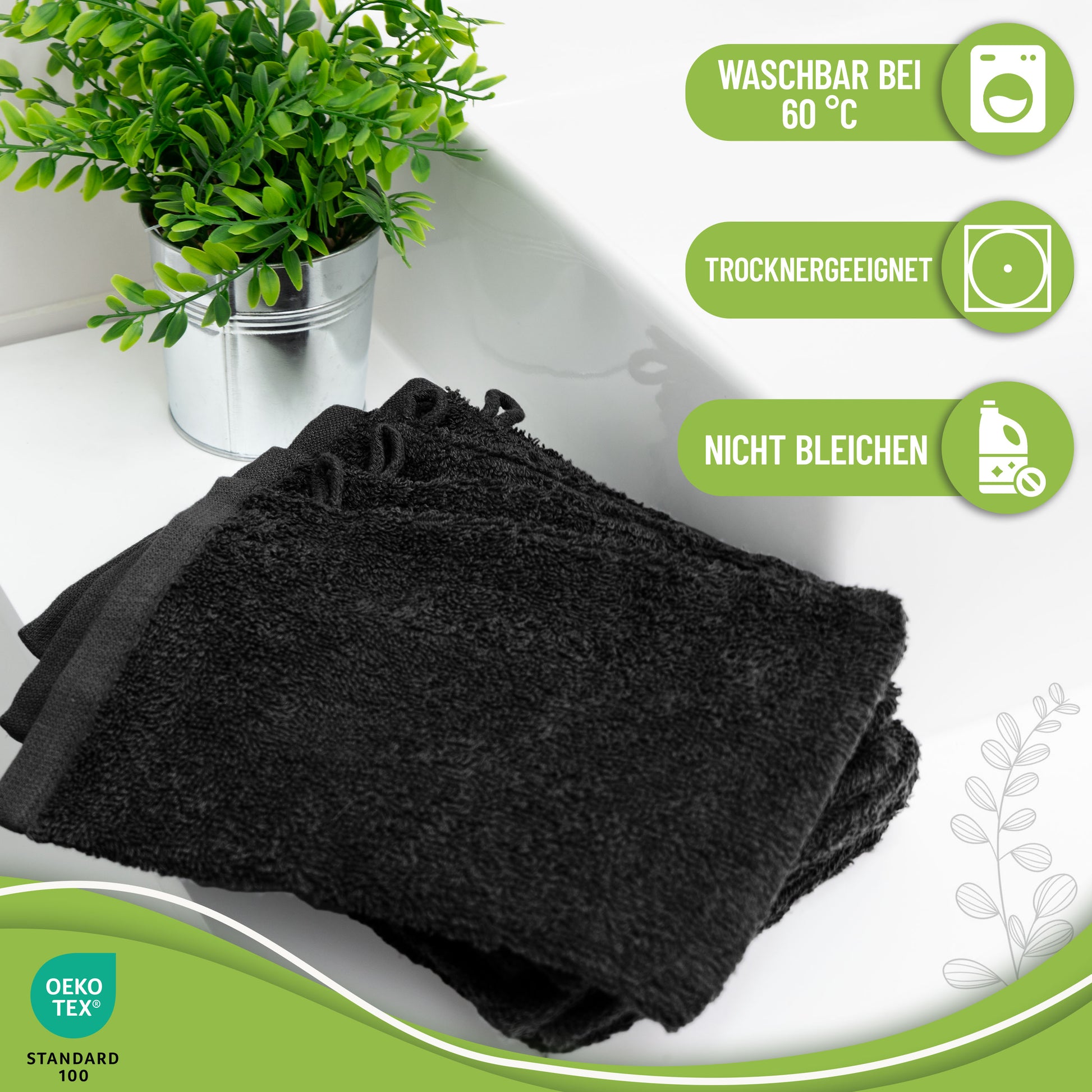 Waschhandschuhe 500 gsm (10er-Set)
