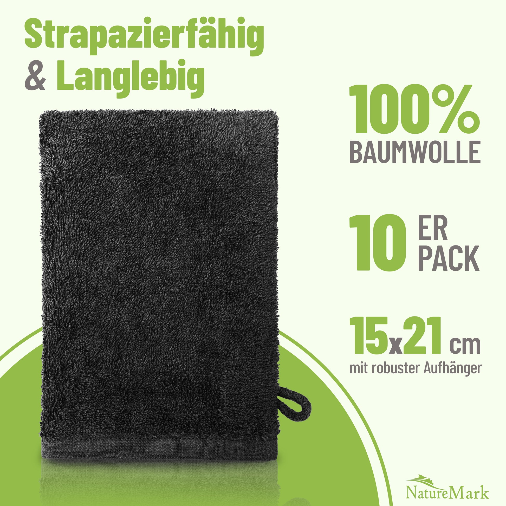 Waschhandschuhe 500 gsm (10er-Set)
