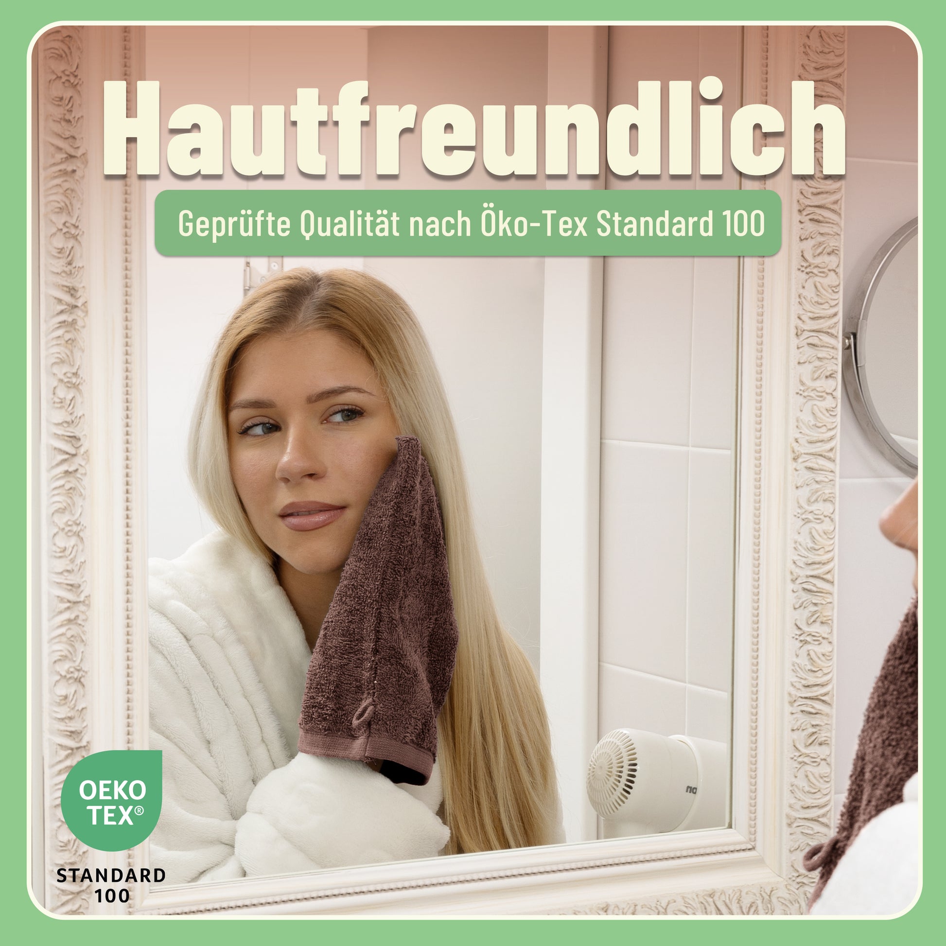 Frottier Handtuch-Set, 4X Handtücher, 2X Duschtücher, 2X Gästetücher, 2X Waschhandschuhe