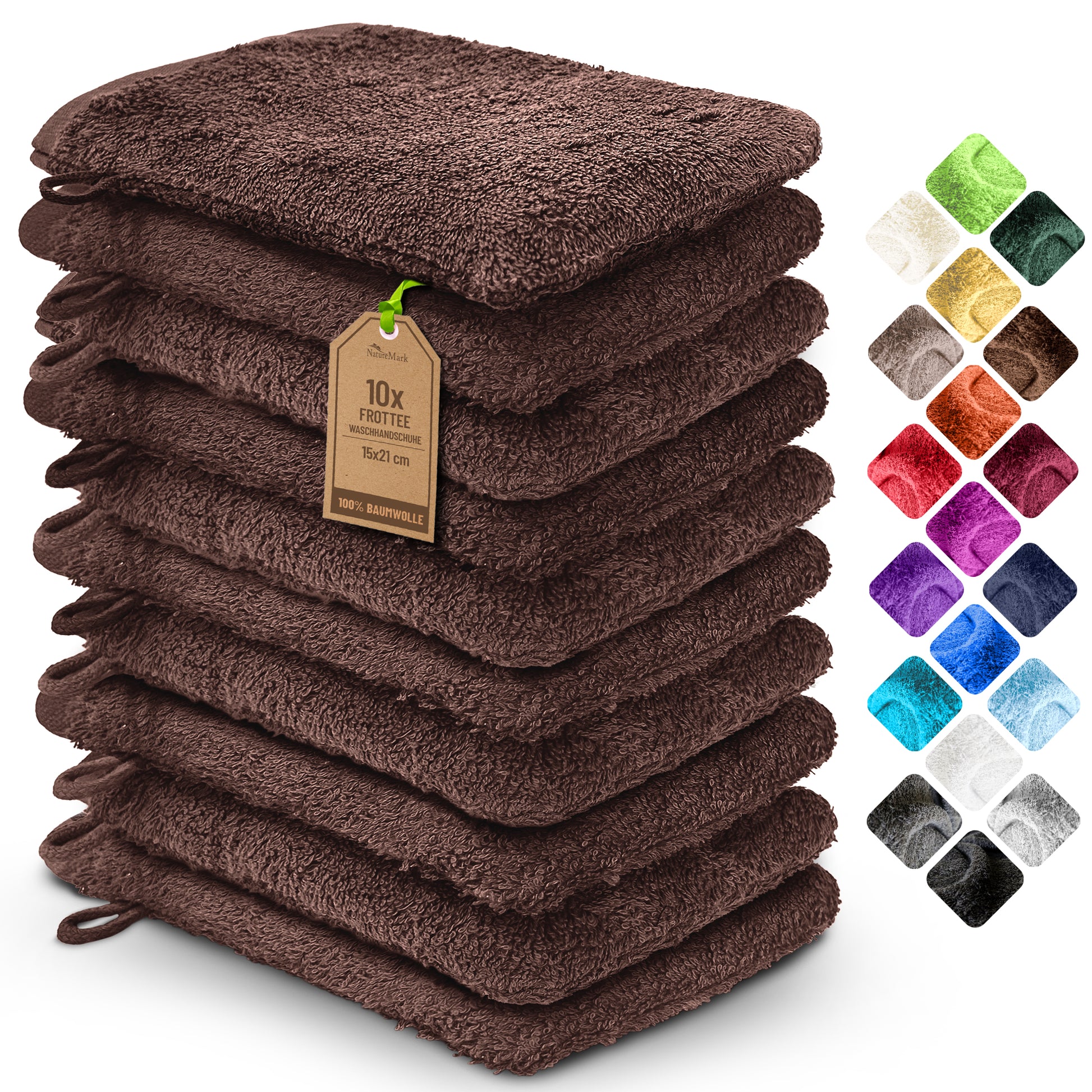 Waschhandschuhe 500 gsm (10er-Set)