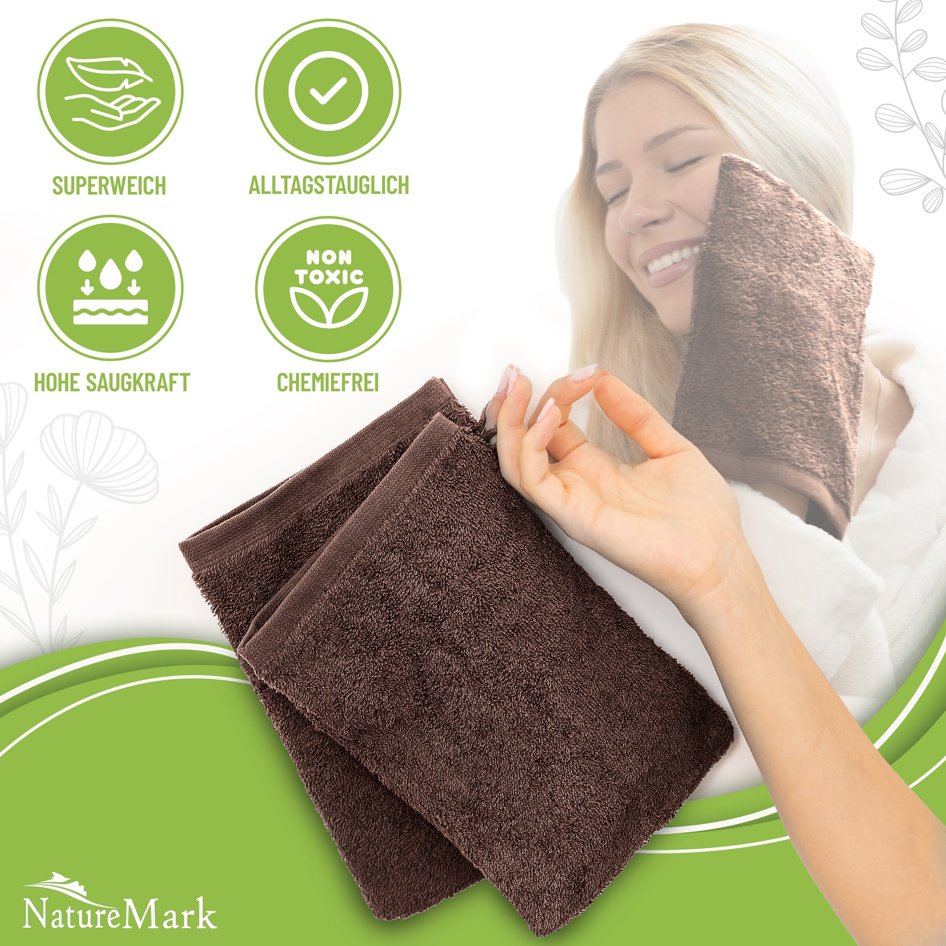 Waschhandschuhe 500 gsm (10er-Set)