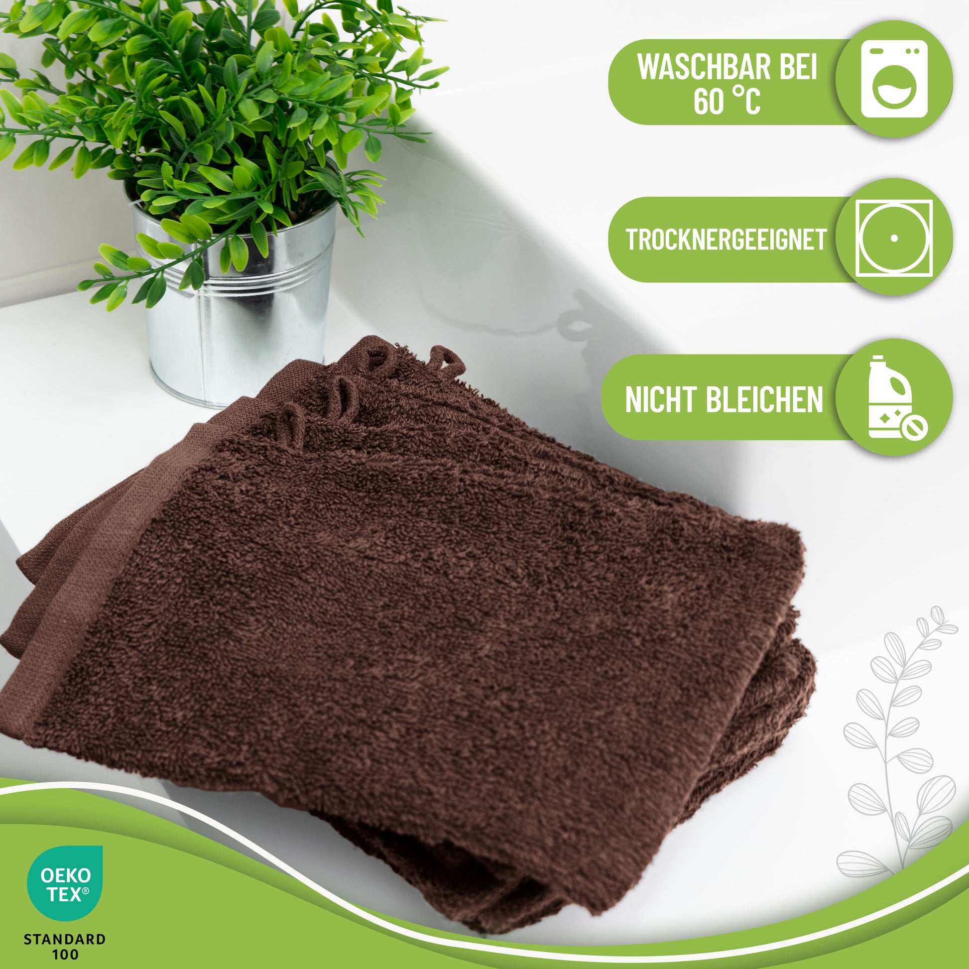 Waschhandschuhe 500 gsm (10er-Set)