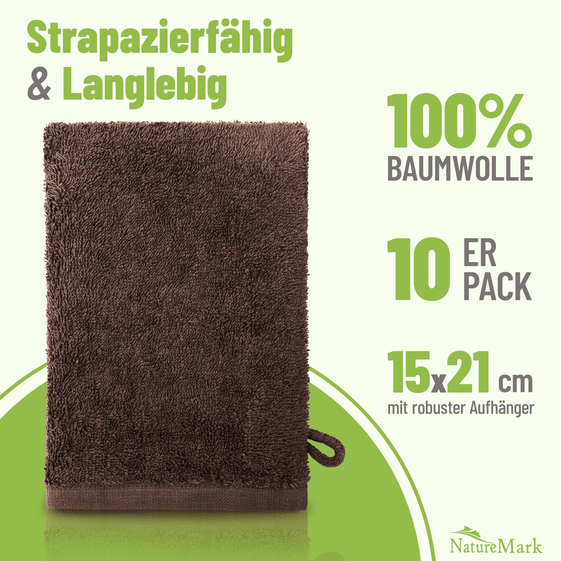 Waschhandschuhe 500 gsm (10er-Set)