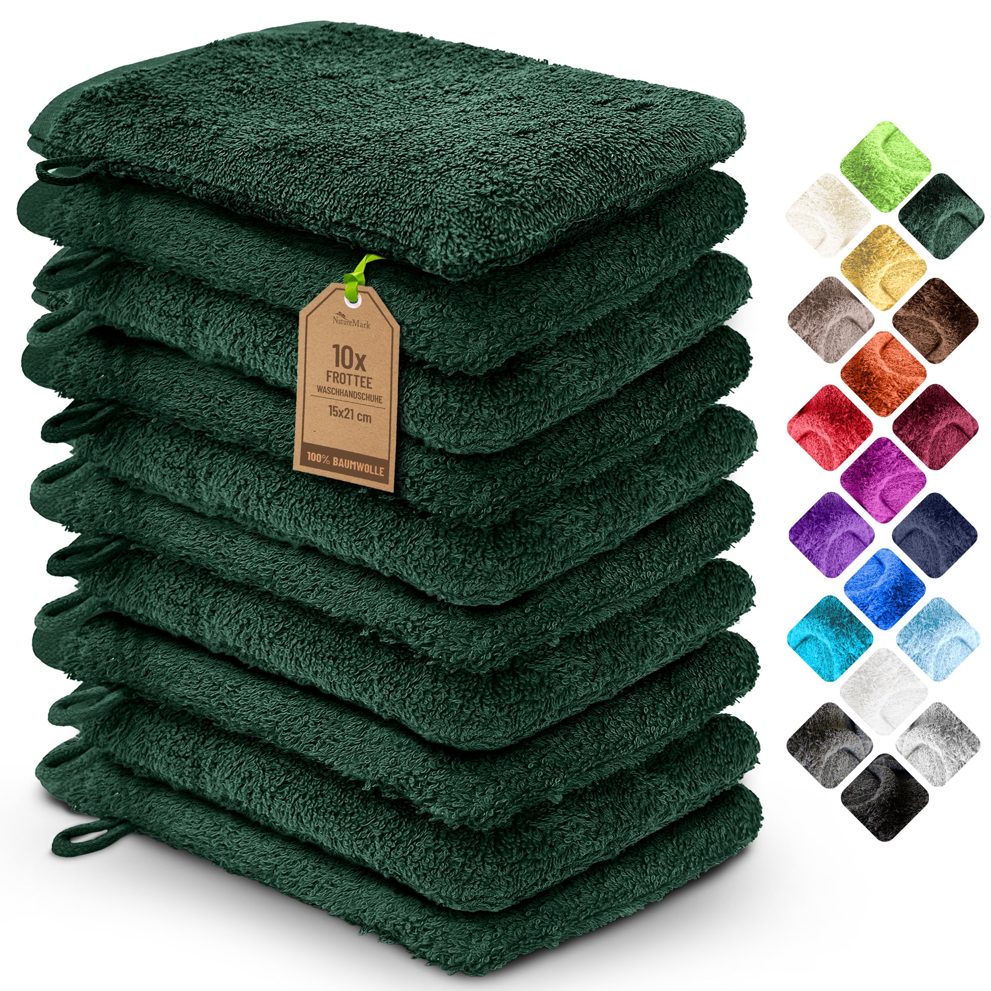 Waschhandschuhe 500 gsm (10er-Set)