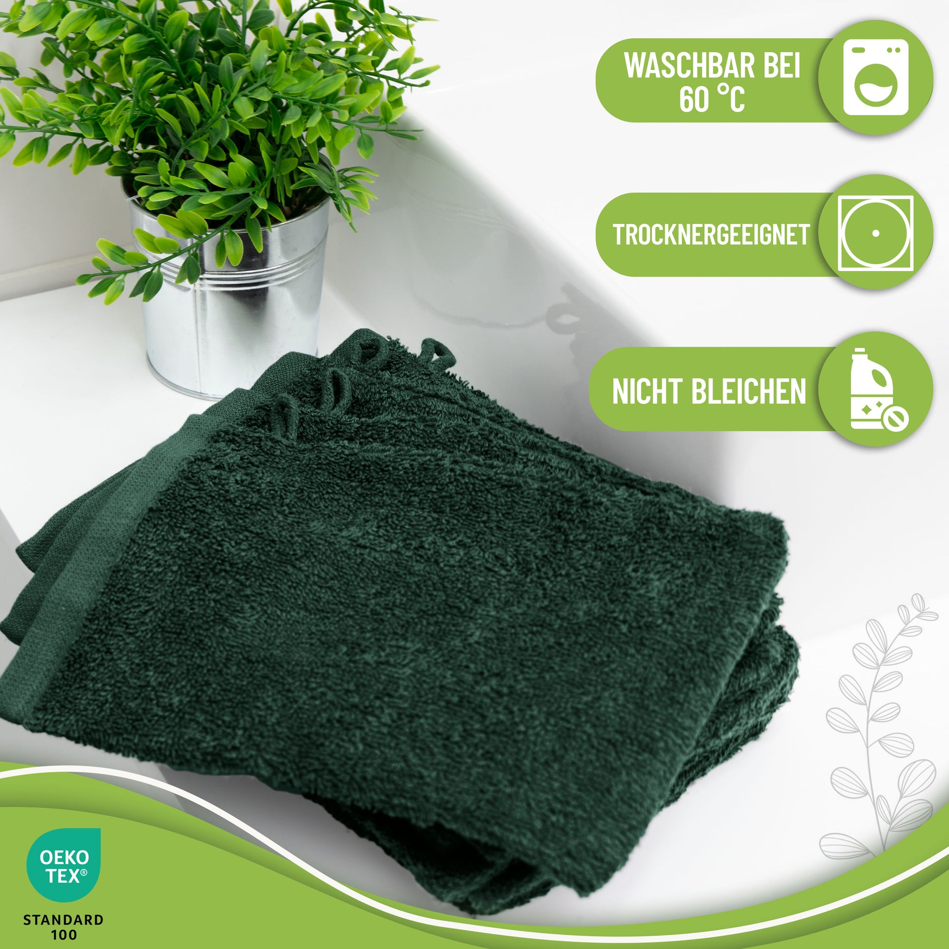 Waschhandschuhe 500 gsm (10er-Set)