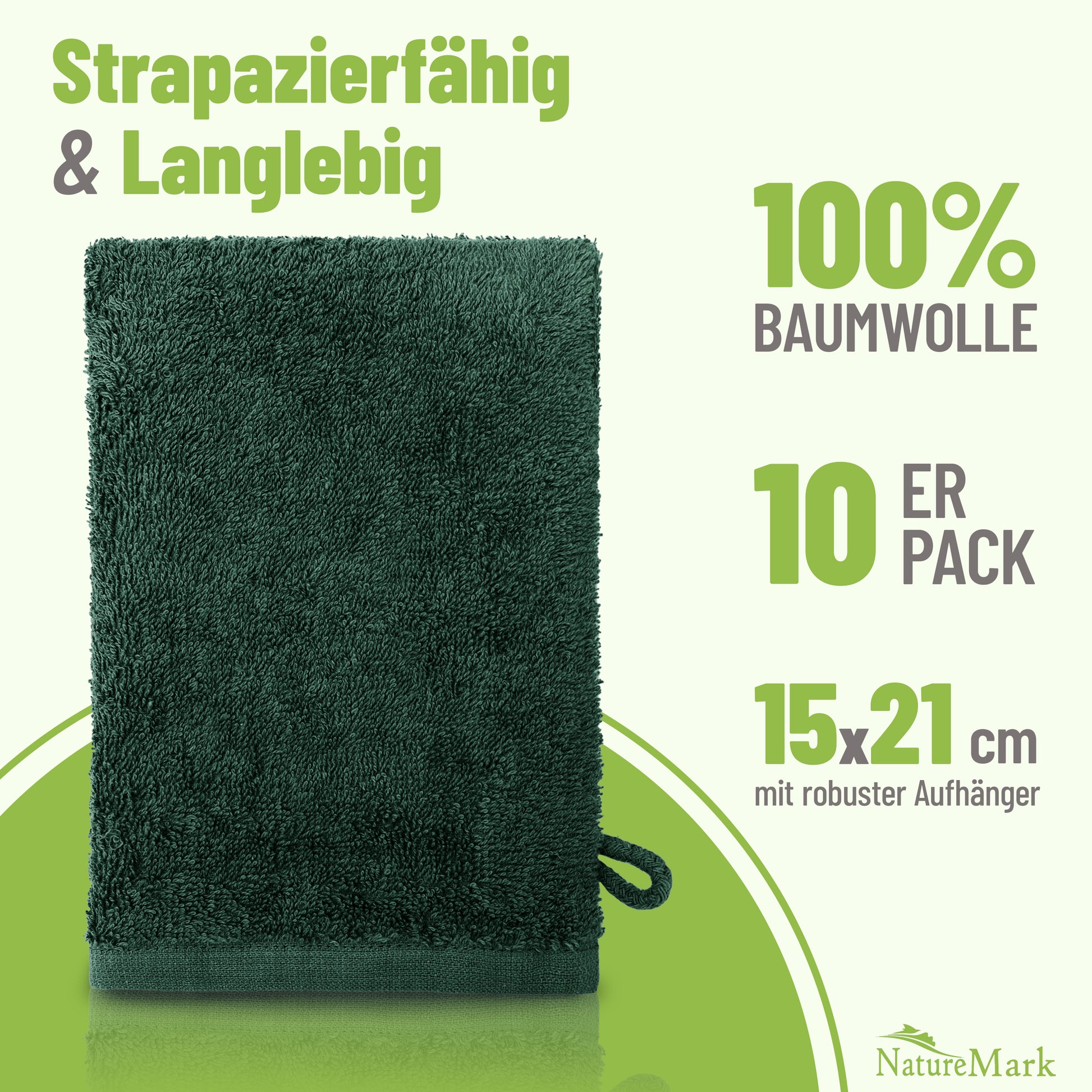 Waschhandschuhe 500 gsm (10er-Set)
