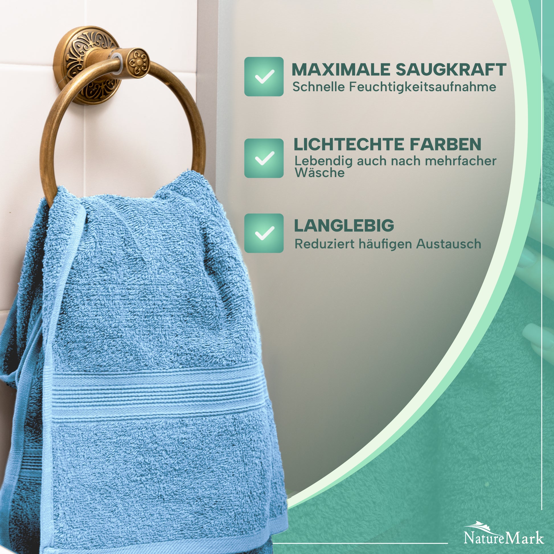 Frottier Handtücher 8er Pack 50x100cm, 100% Baumwolle