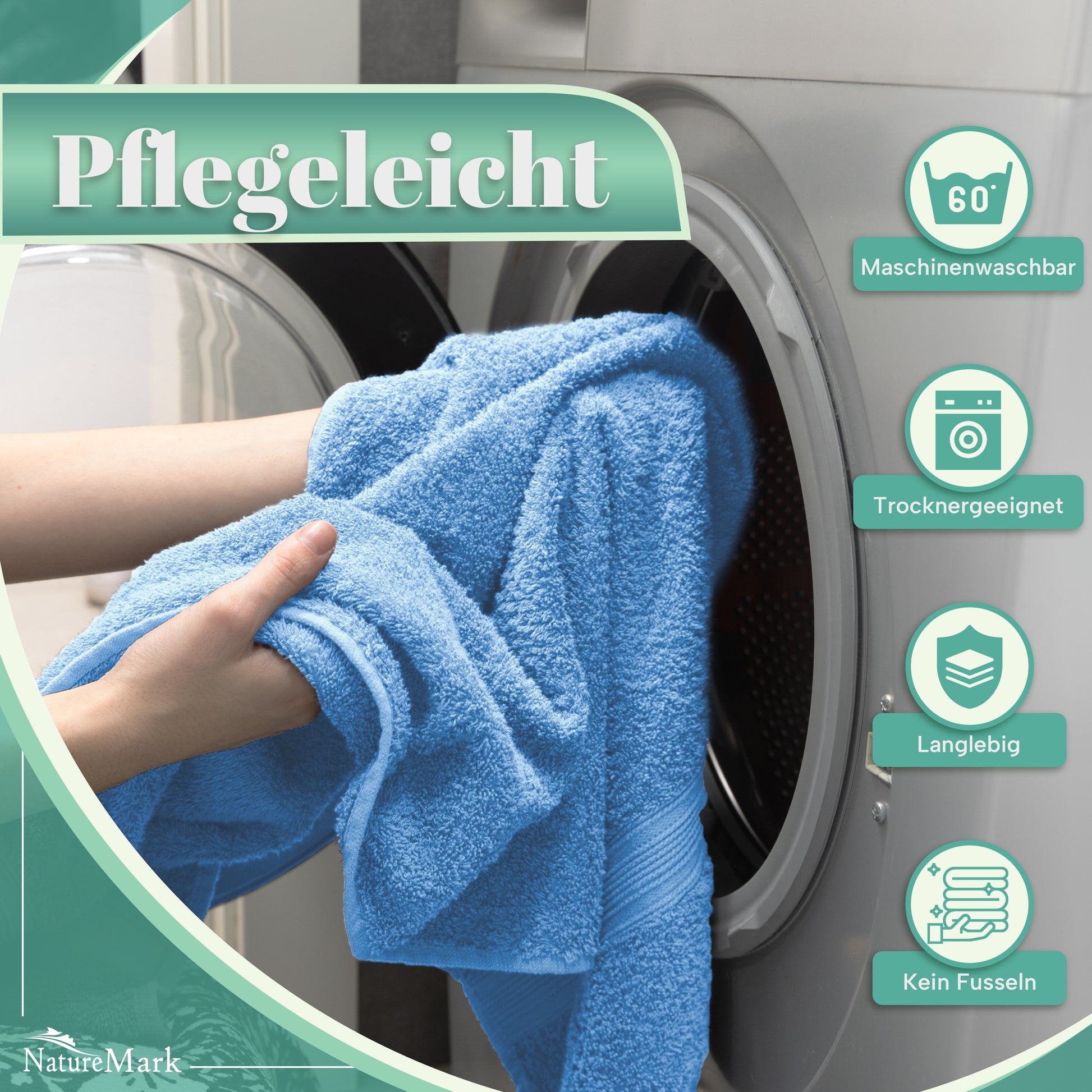 Frottier Handtücher 8er Pack 50x100cm, 100% Baumwolle