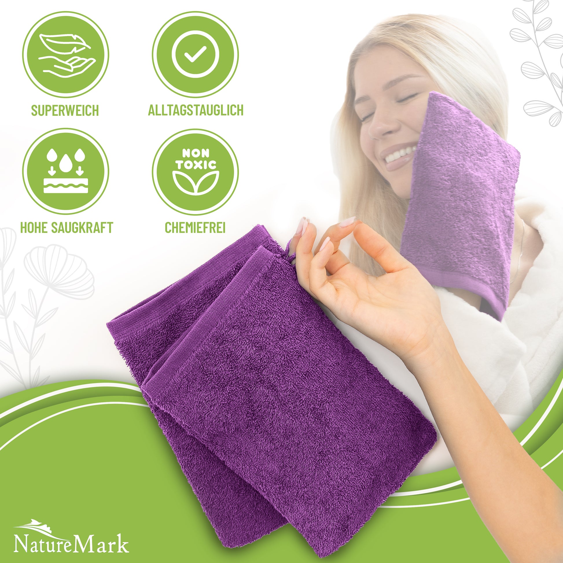 Waschhandschuhe 500 gsm (10er-Set)