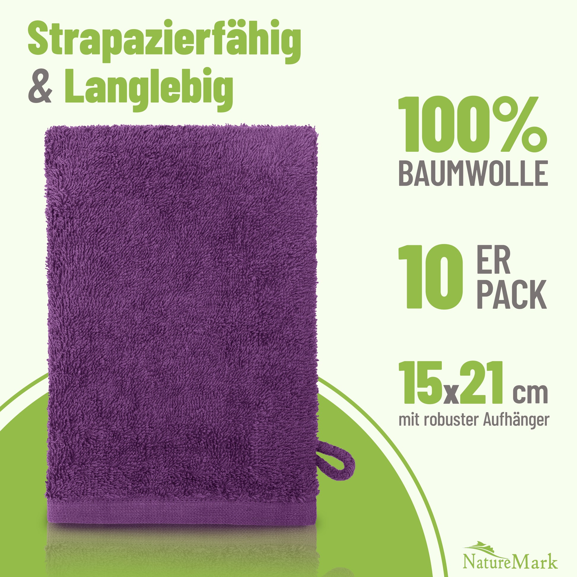 Waschhandschuhe 500 gsm (10er-Set)