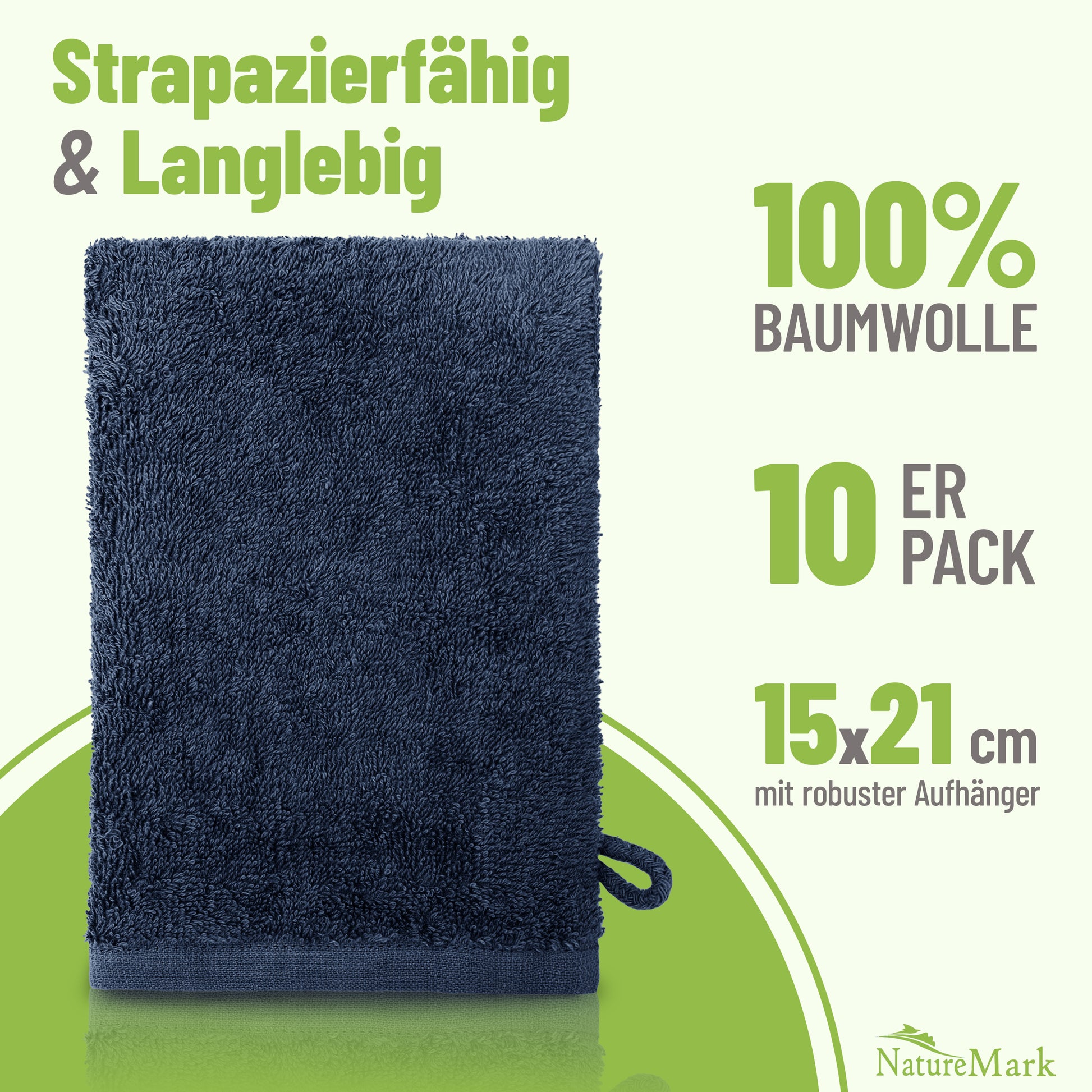 Waschhandschuhe 500 gsm (10er-Set)
