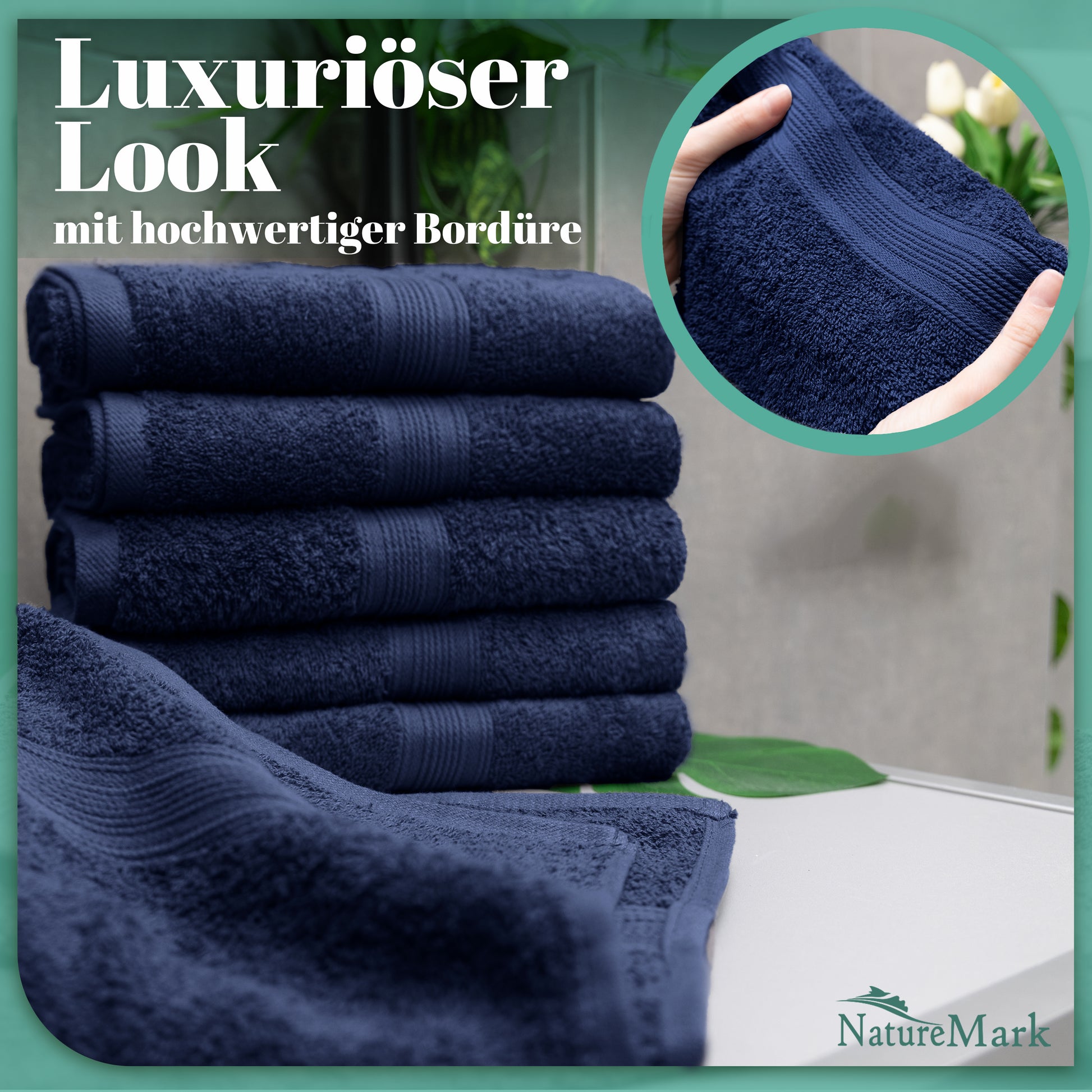 Frottier Handtücher 8er Pack 50x100cm, 100% Baumwolle