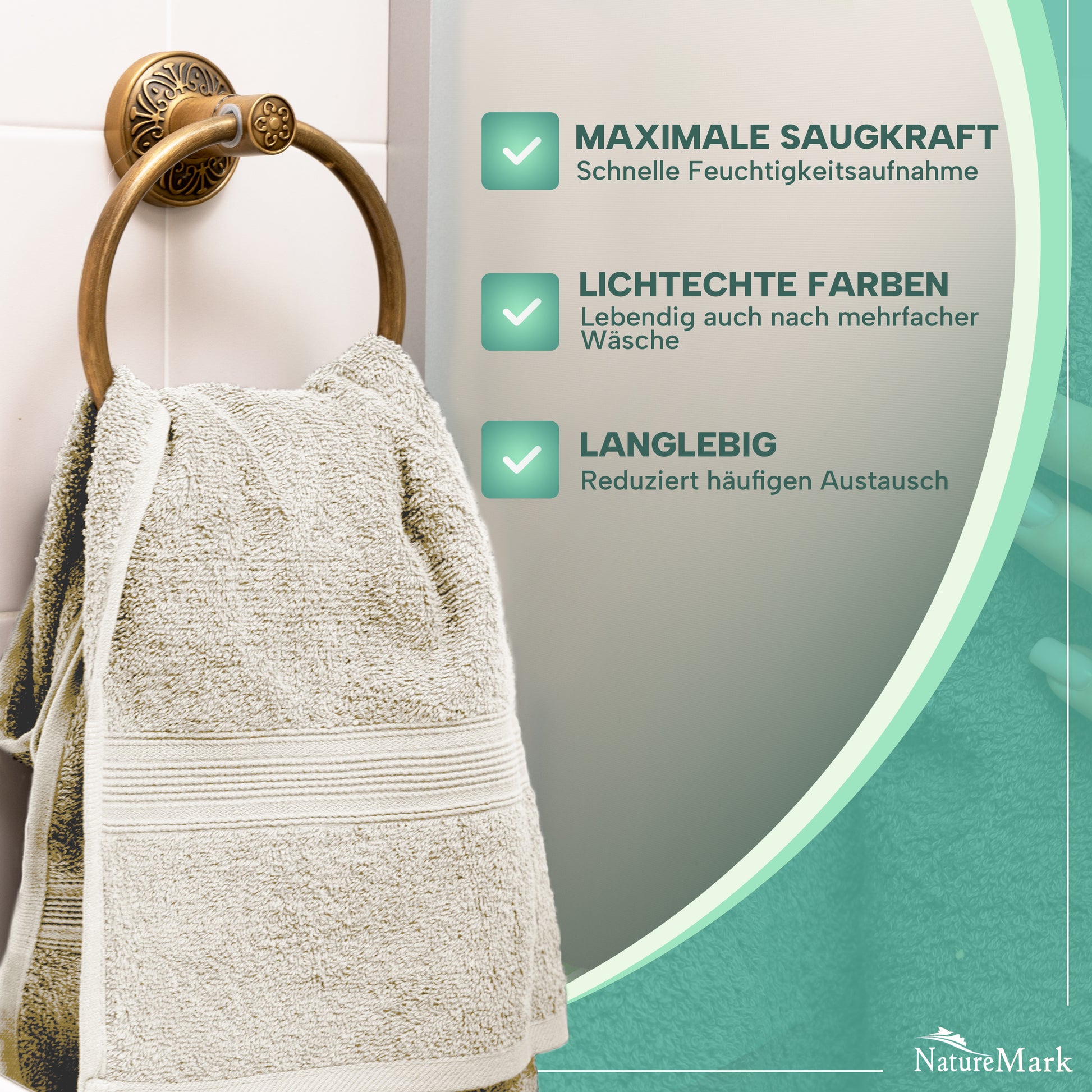 Frottier Handtücher 8er Pack 50x100cm, 100% Baumwolle