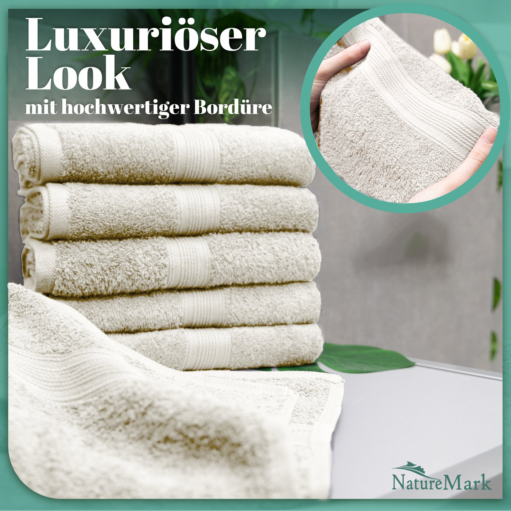 Frottier Handtücher 8er Pack 50x100cm, 100% Baumwolle