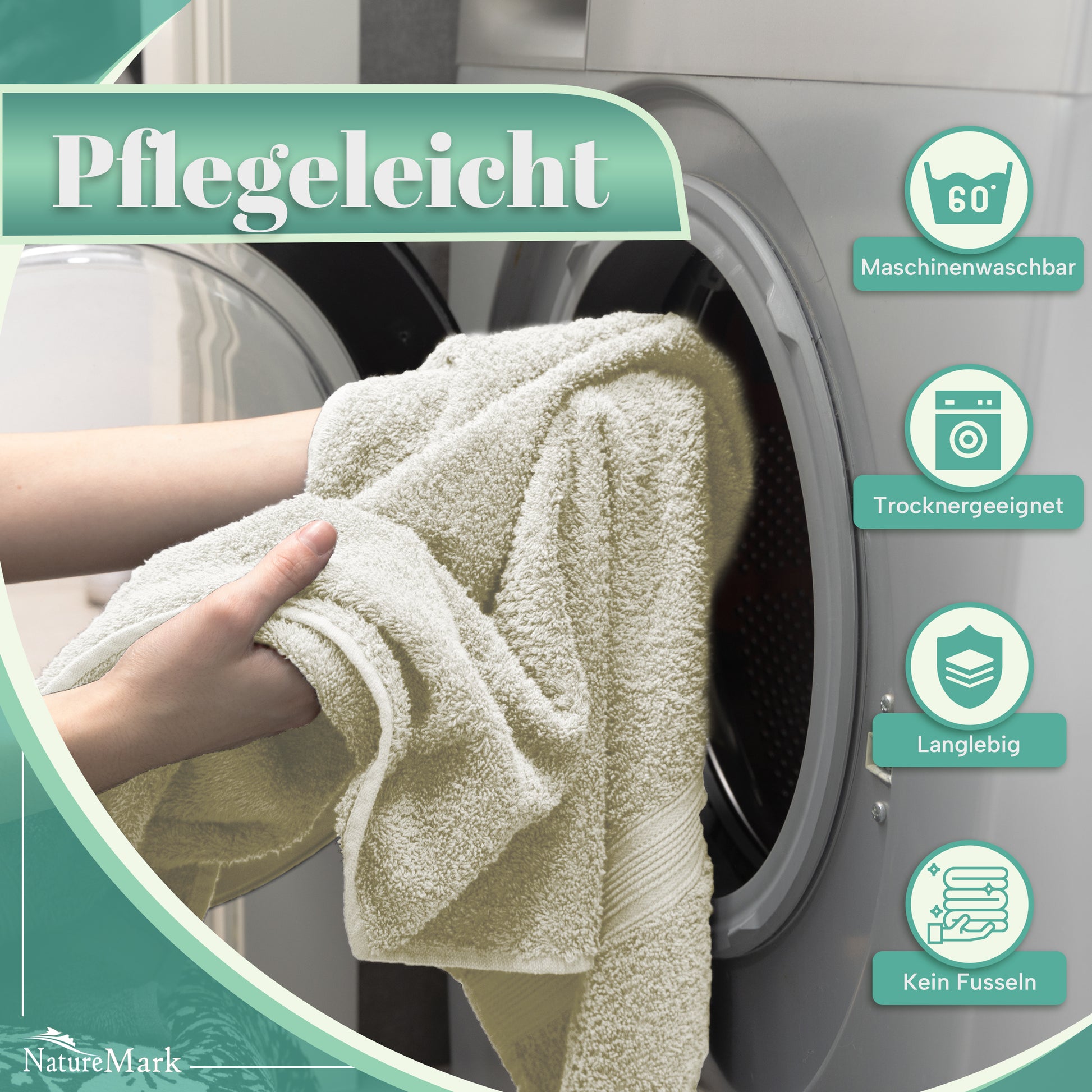 Frottier Handtücher 8er Pack 50x100cm, 100% Baumwolle