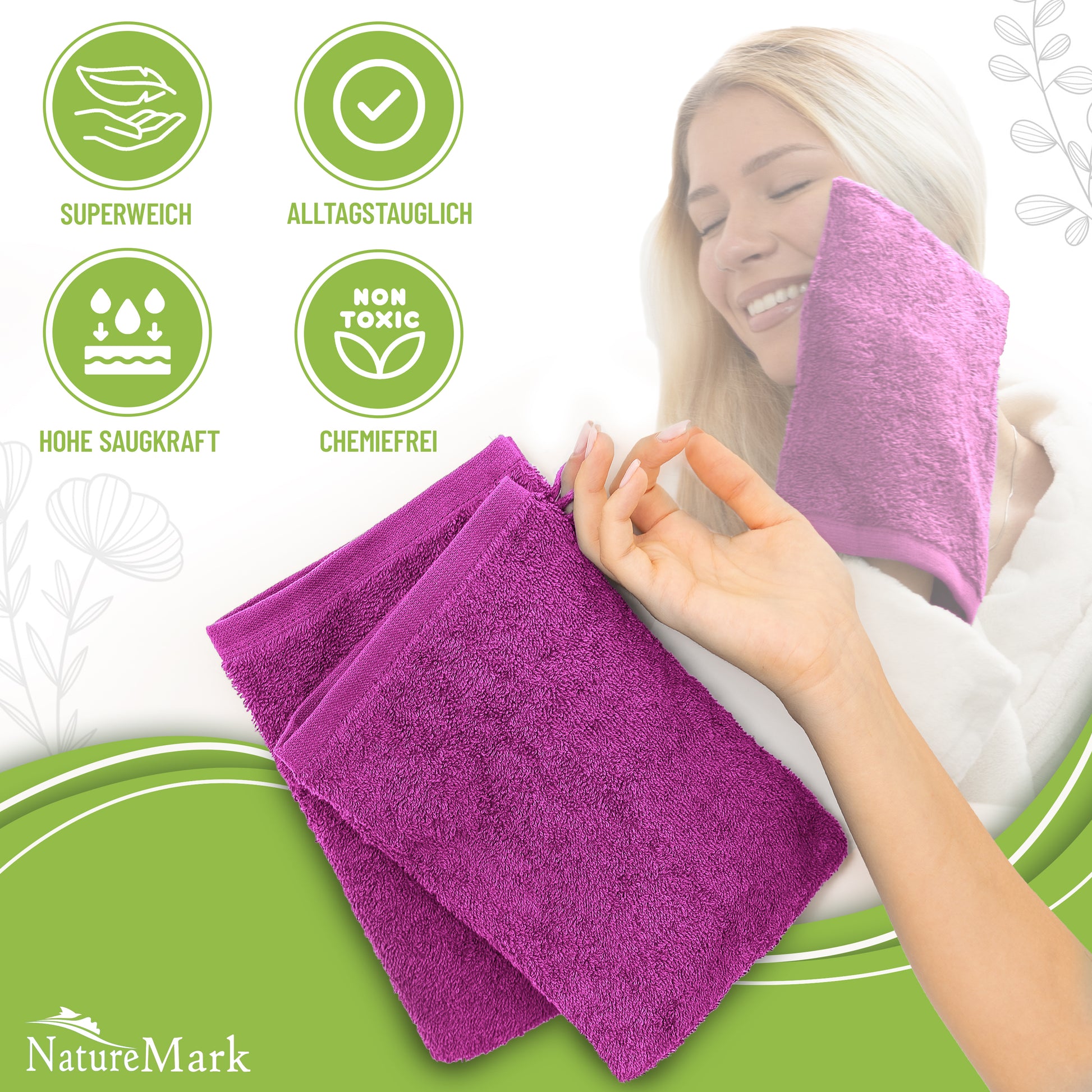Waschhandschuhe 500 gsm (10er-Set)