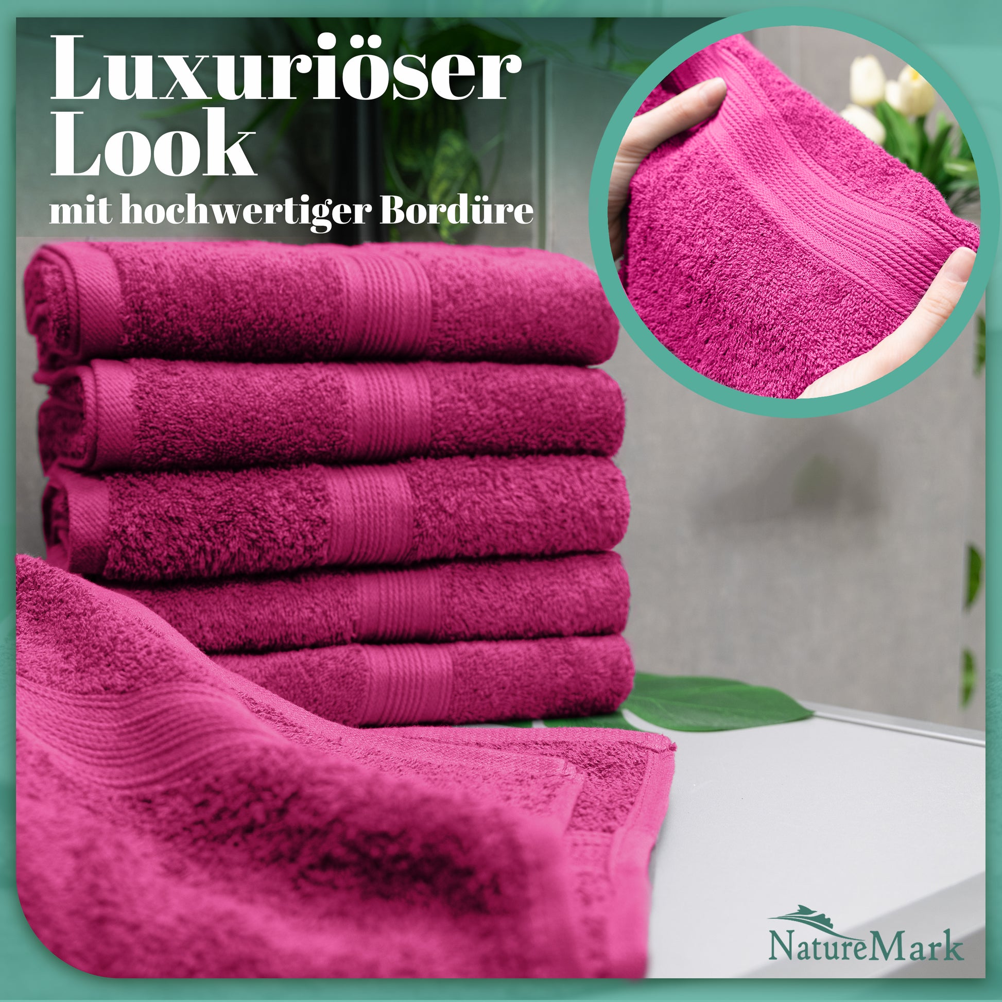 Frottier Handtücher 8er Pack 50x100cm, 100% Baumwolle