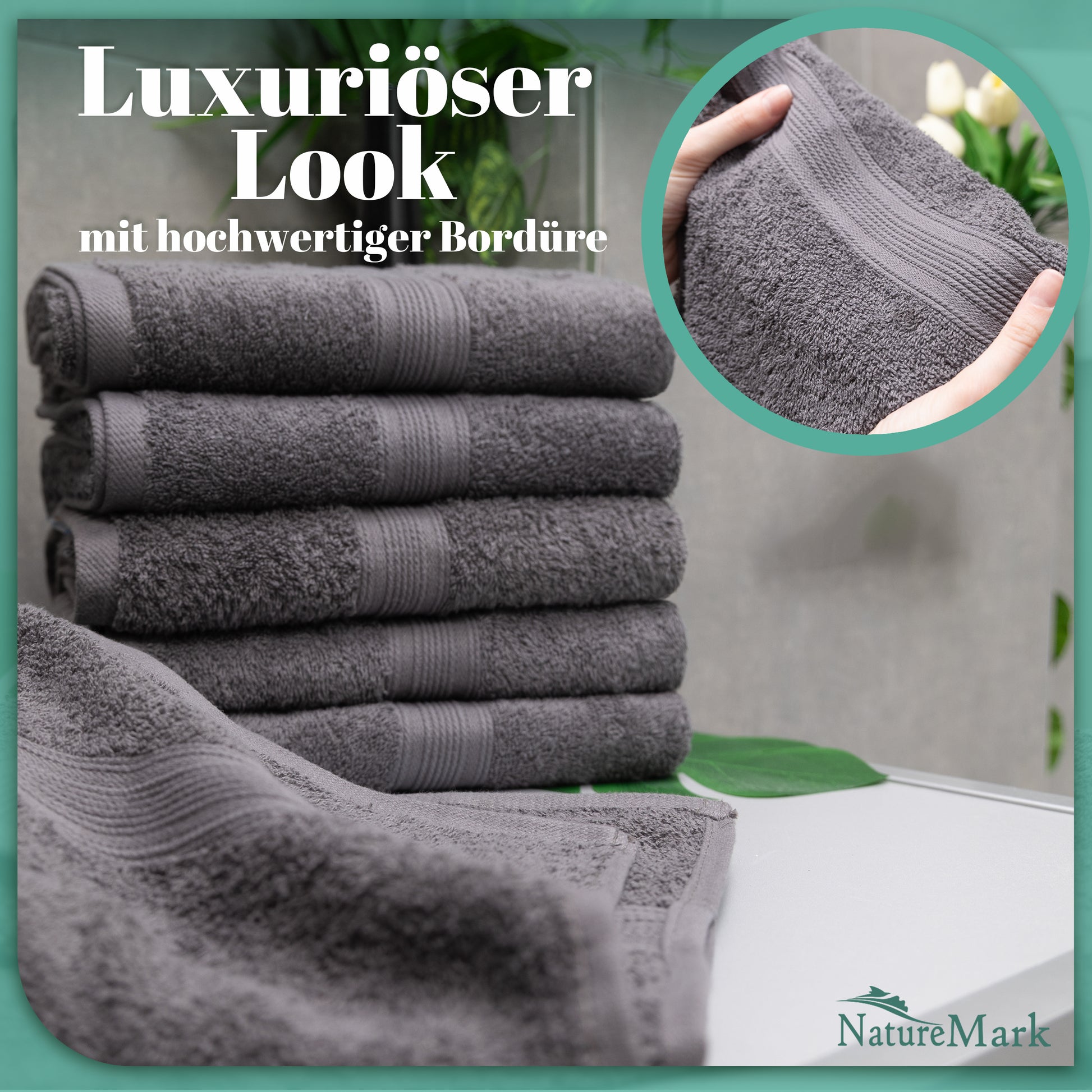 Frottier Handtücher 8er Pack 50x100cm, 100% Baumwolle