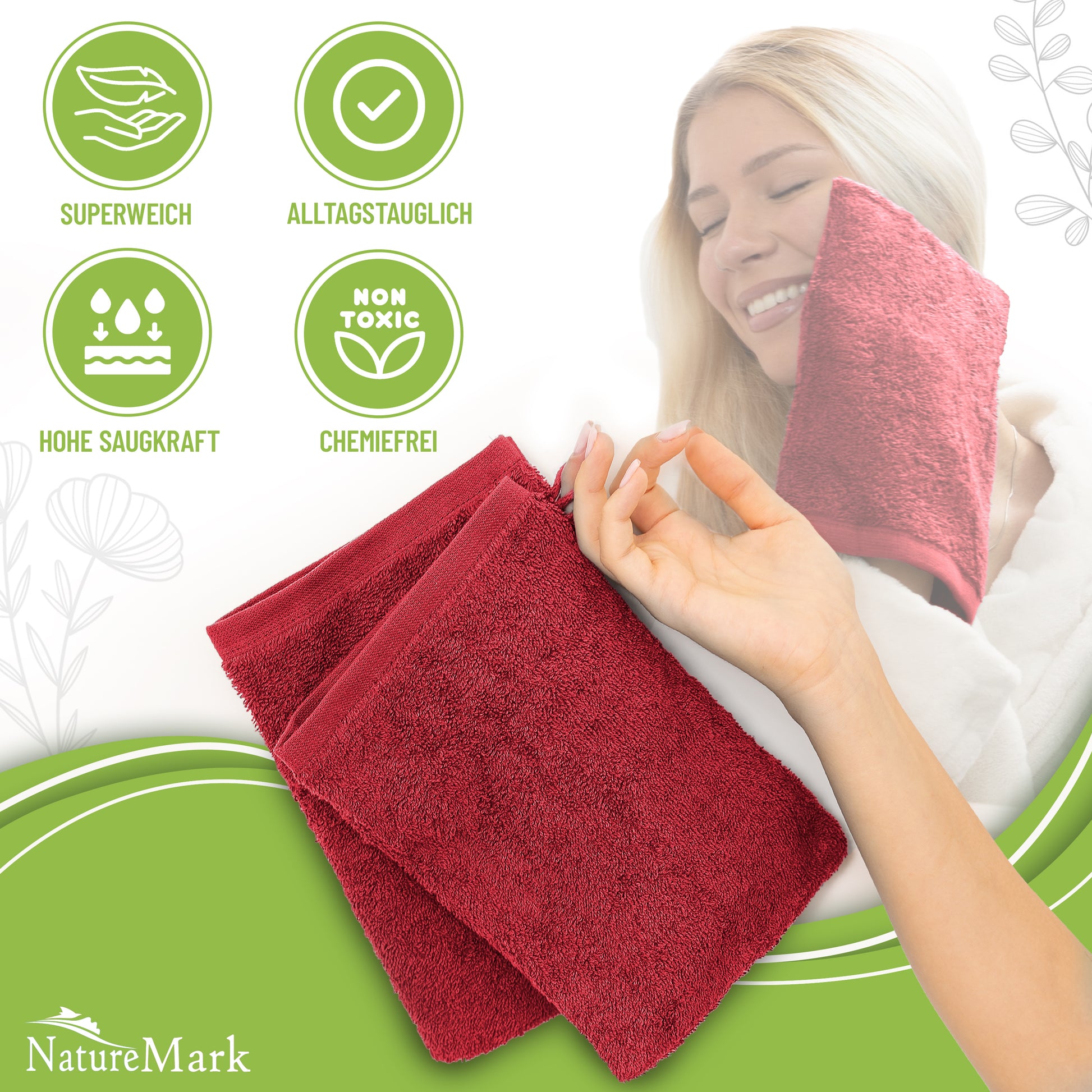 Waschhandschuhe 500 gsm (10er-Set)