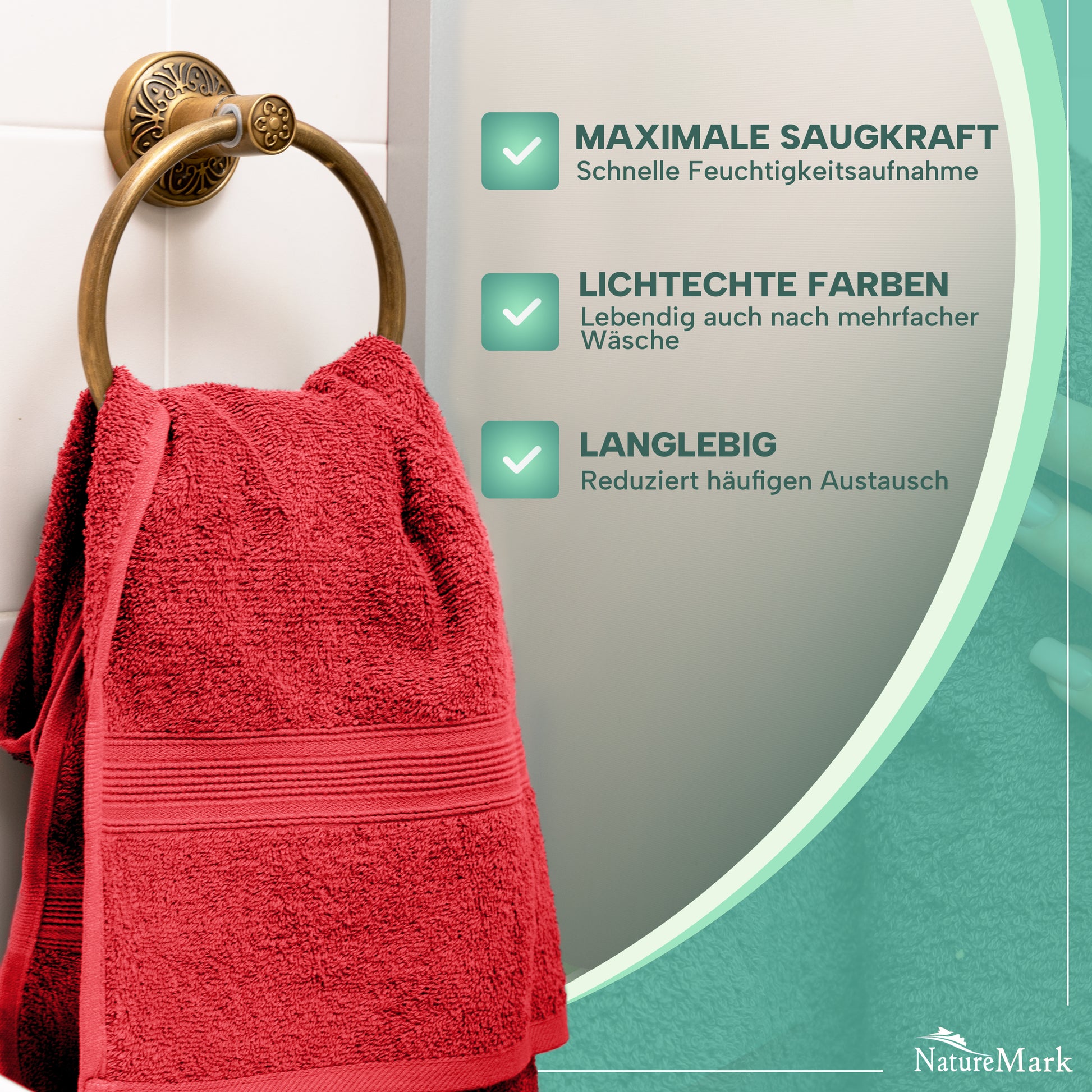 Frottier Handtücher 8er Pack 50x100cm, 100% Baumwolle