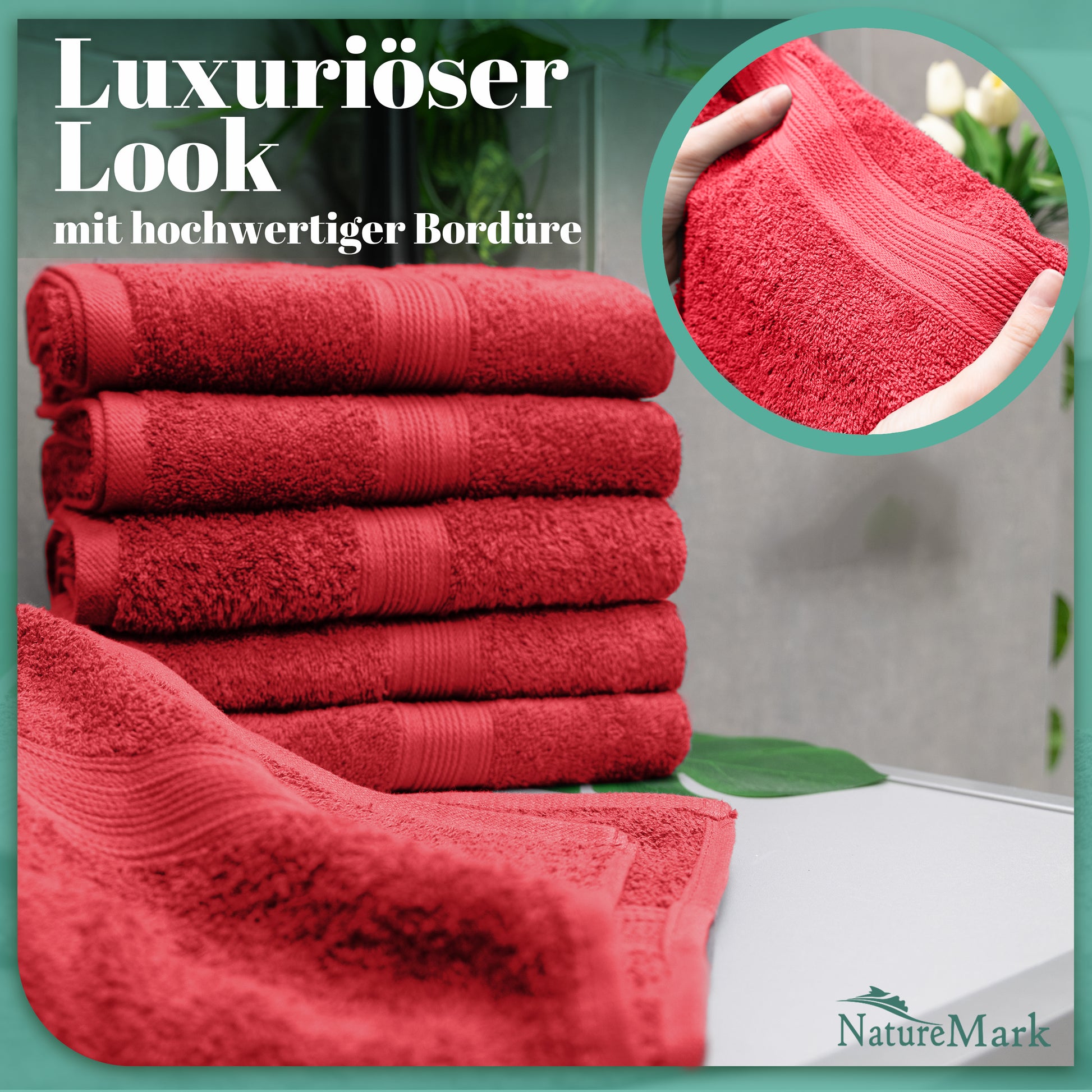 Frottier Handtücher 8er Pack 50x100cm, 100% Baumwolle