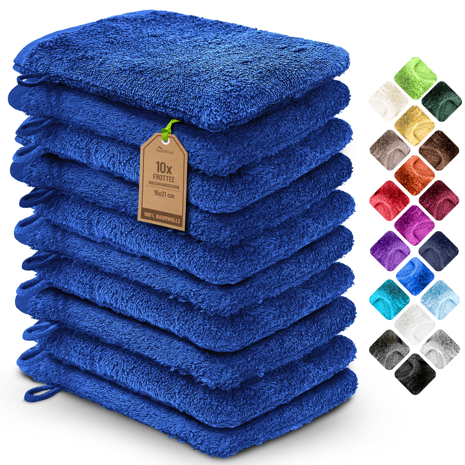 Waschhandschuhe 500 gsm (10er-Set)