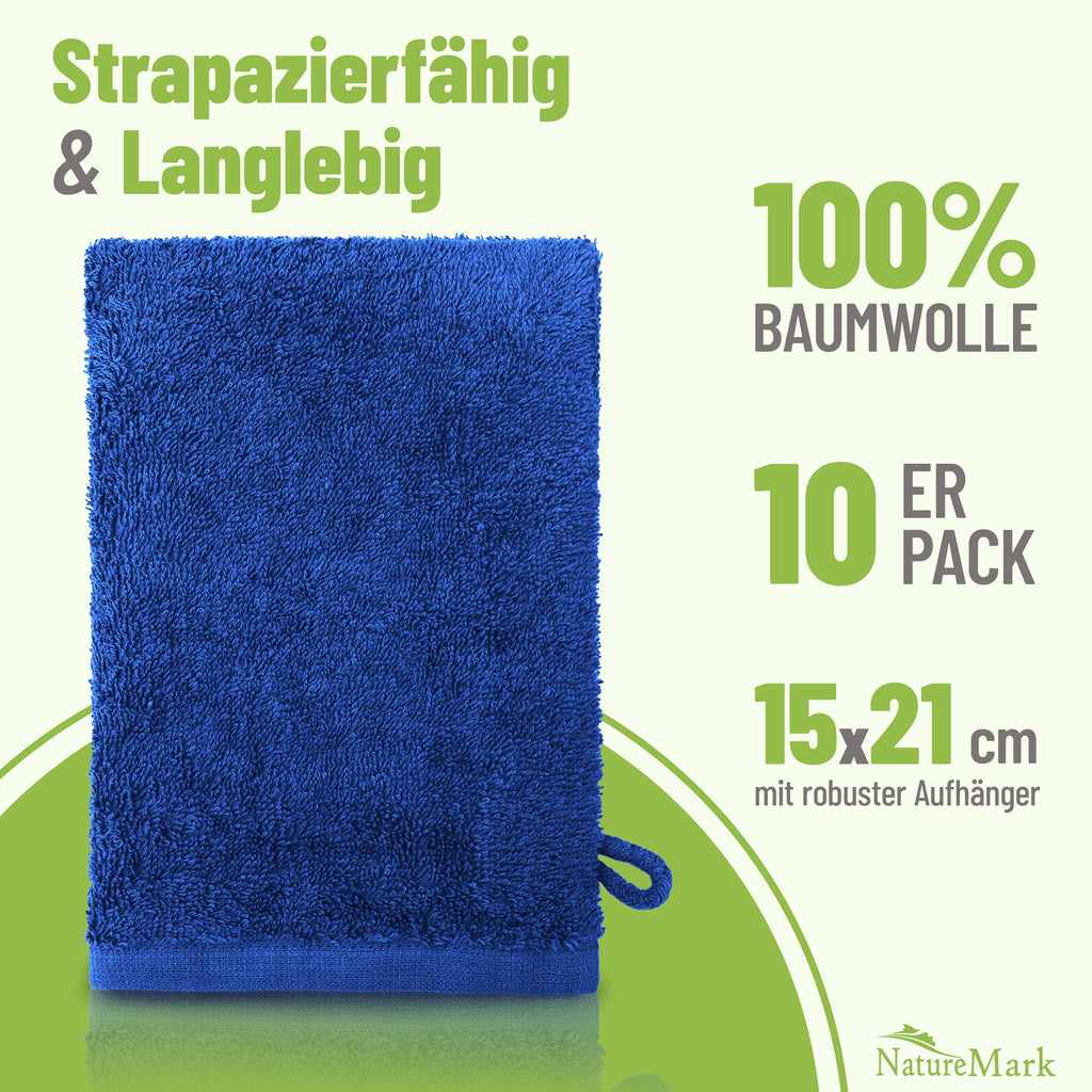 Waschhandschuhe 500 gsm (10er-Set)