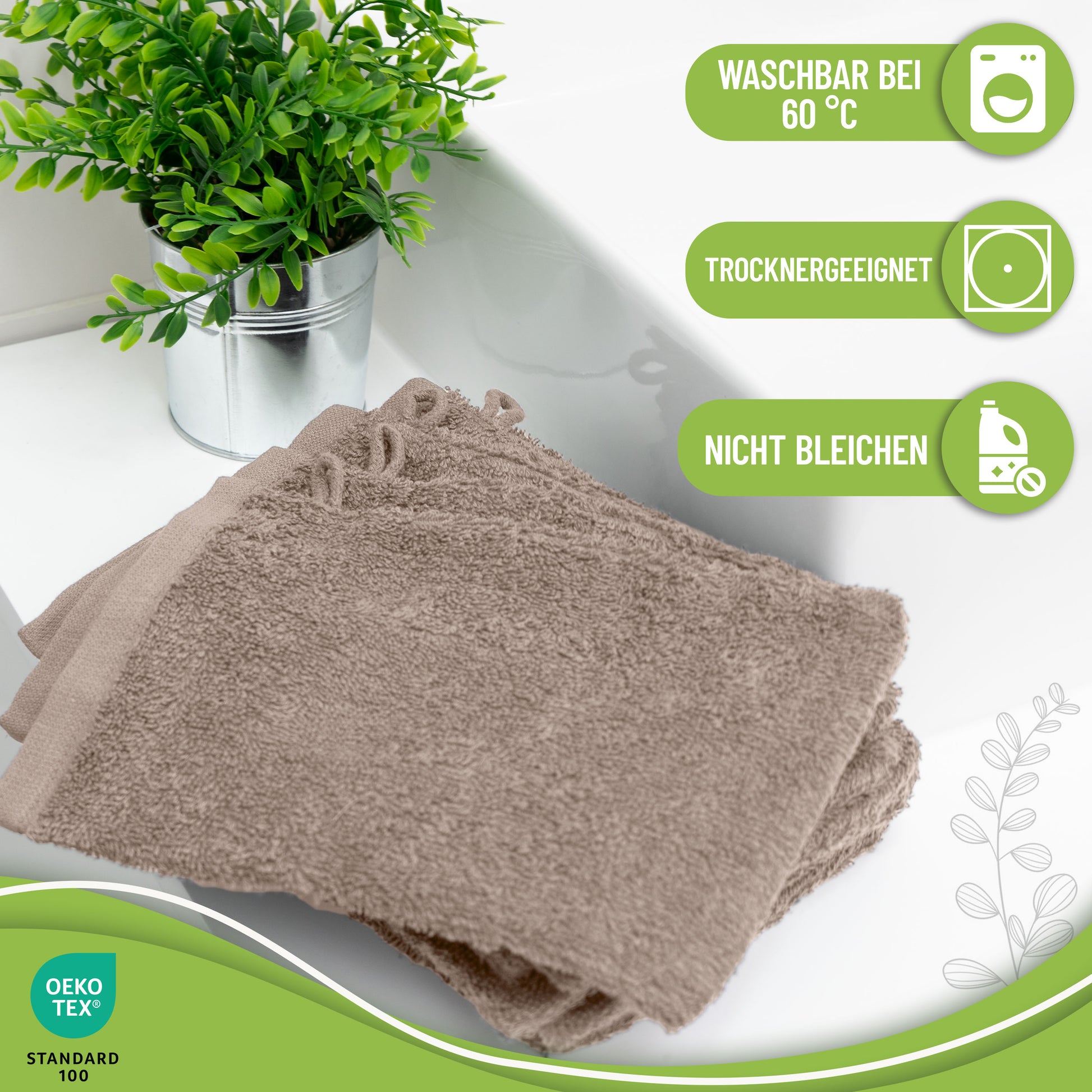 Waschhandschuhe 500 gsm (10er-Set)