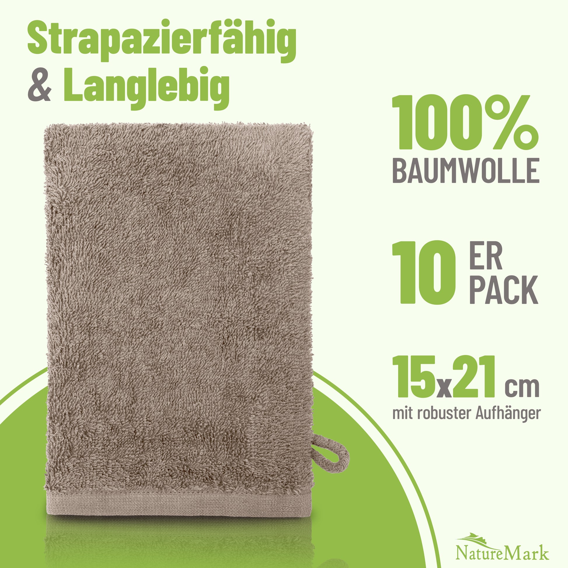 Waschhandschuhe 500 gsm (10er-Set)