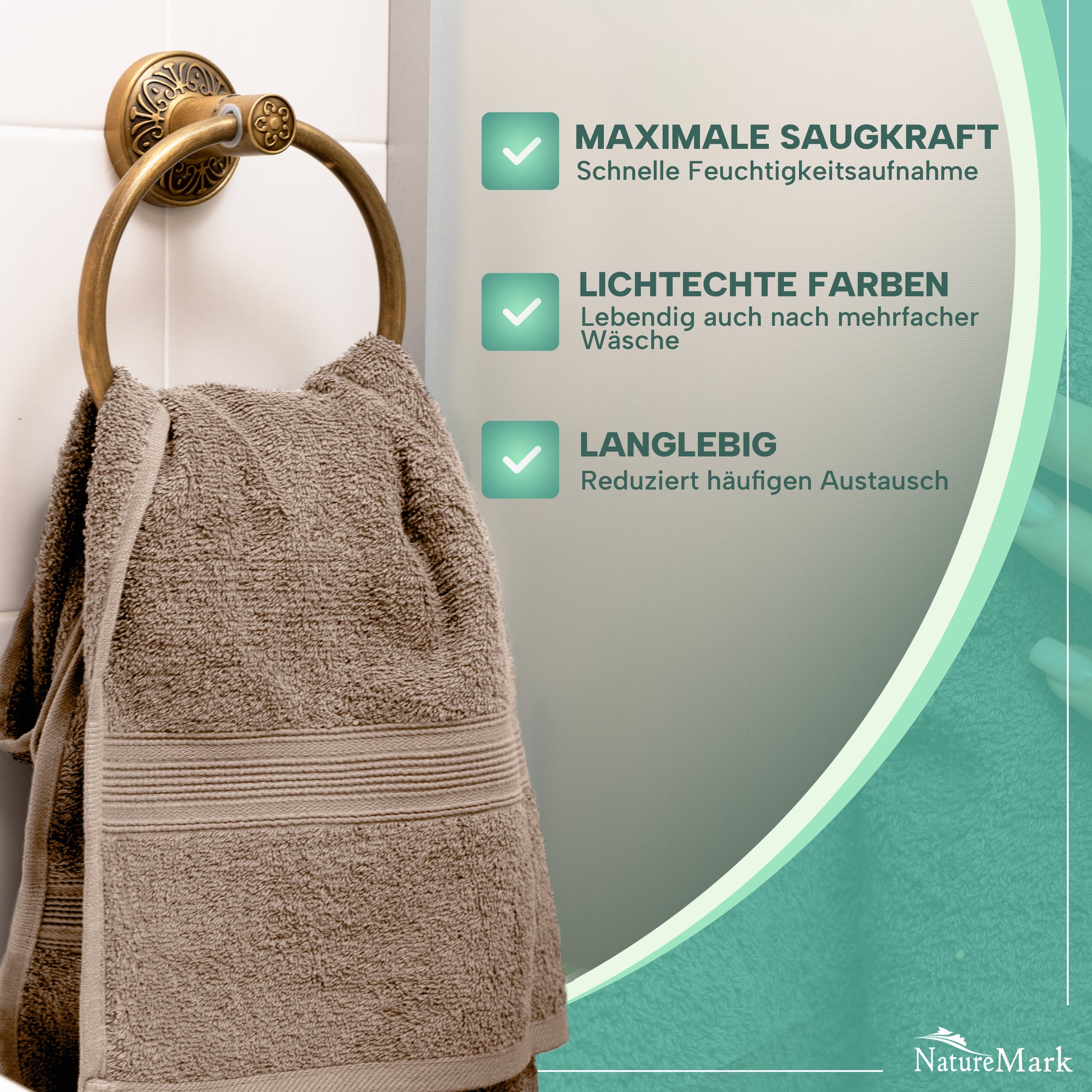 Frottier Handtücher 8er Pack 50x100cm, 100% Baumwolle