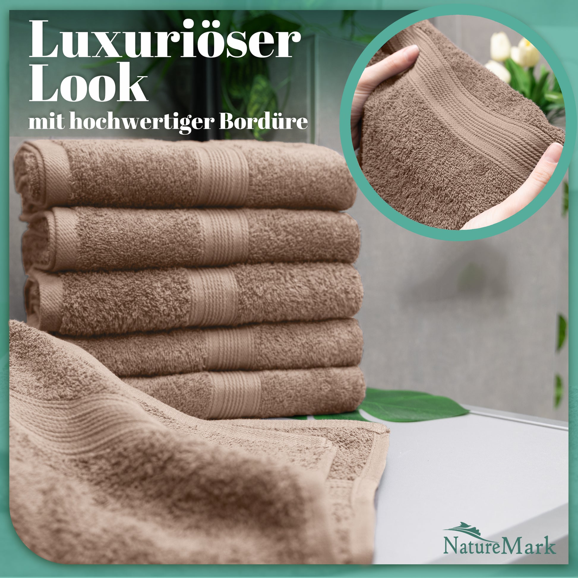 Frottier Handtücher 8er Pack 50x100cm, 100% Baumwolle