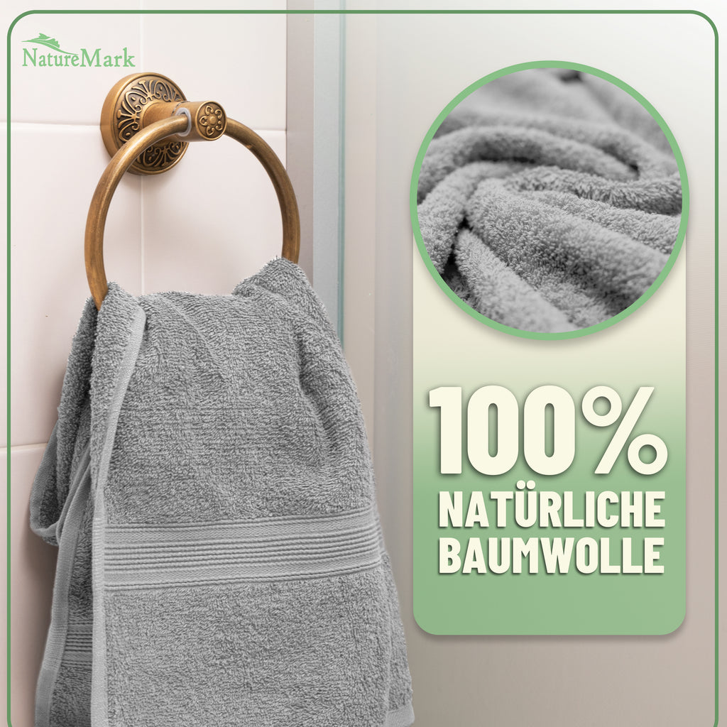 Frottier Handtuch-Set, 4X Handtücher, 2X Duschtücher, 2X Gästetücher, 2X Waschhandschuhe