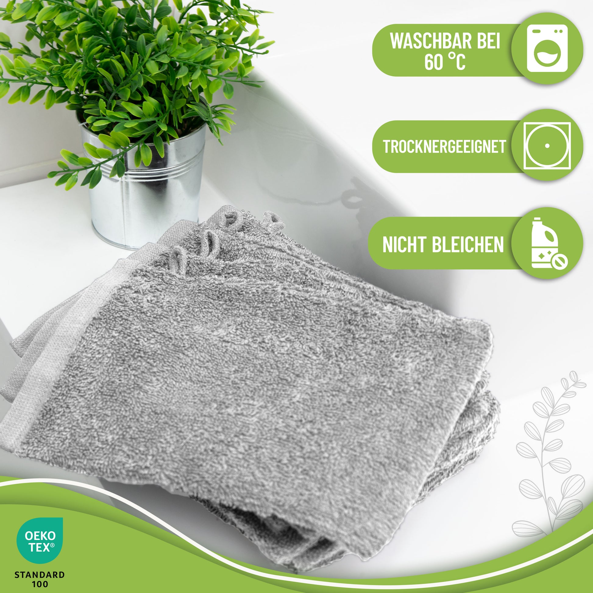 Waschhandschuhe 500 gsm (10er-Set)