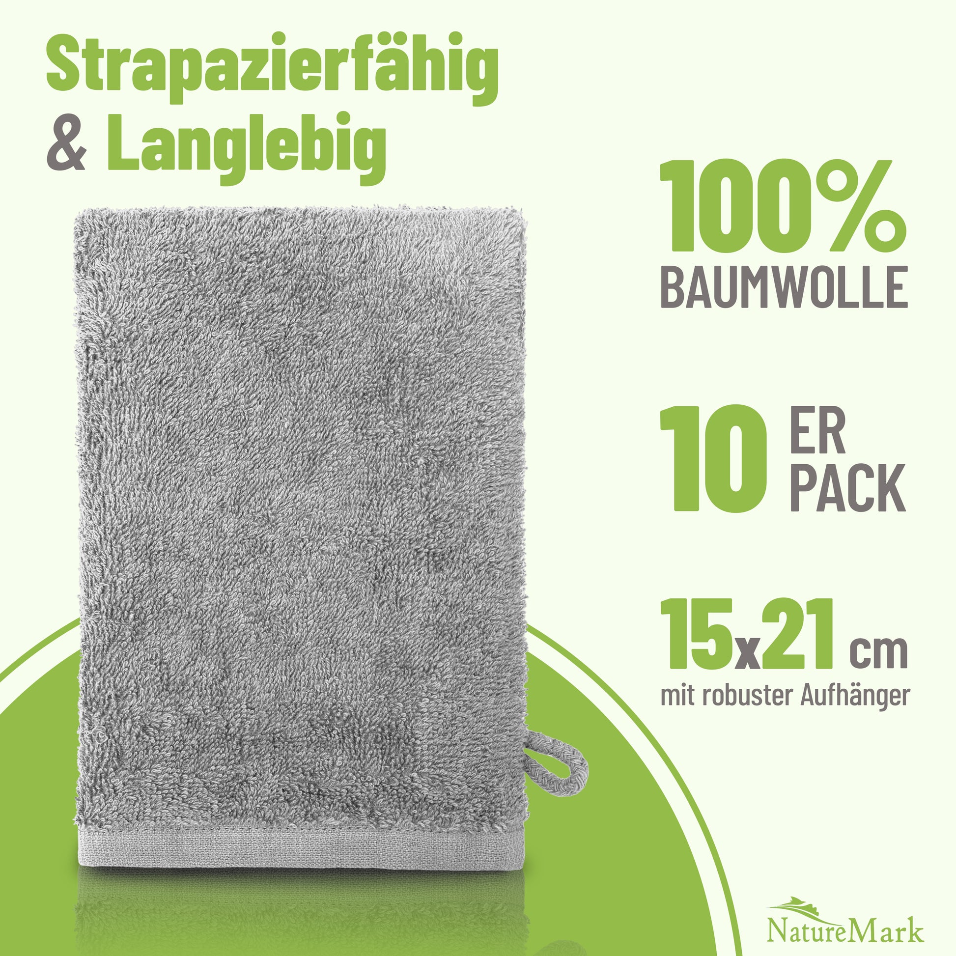 Waschhandschuhe 500 gsm (10er-Set)