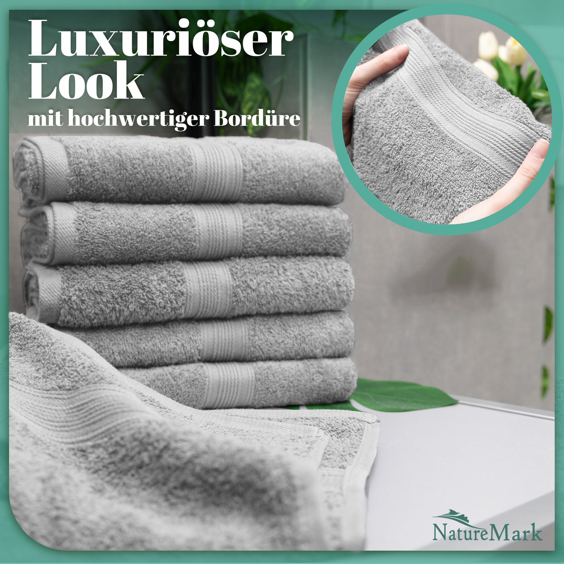 Frottier Handtücher 8er Pack 50x100cm, 100% Baumwolle