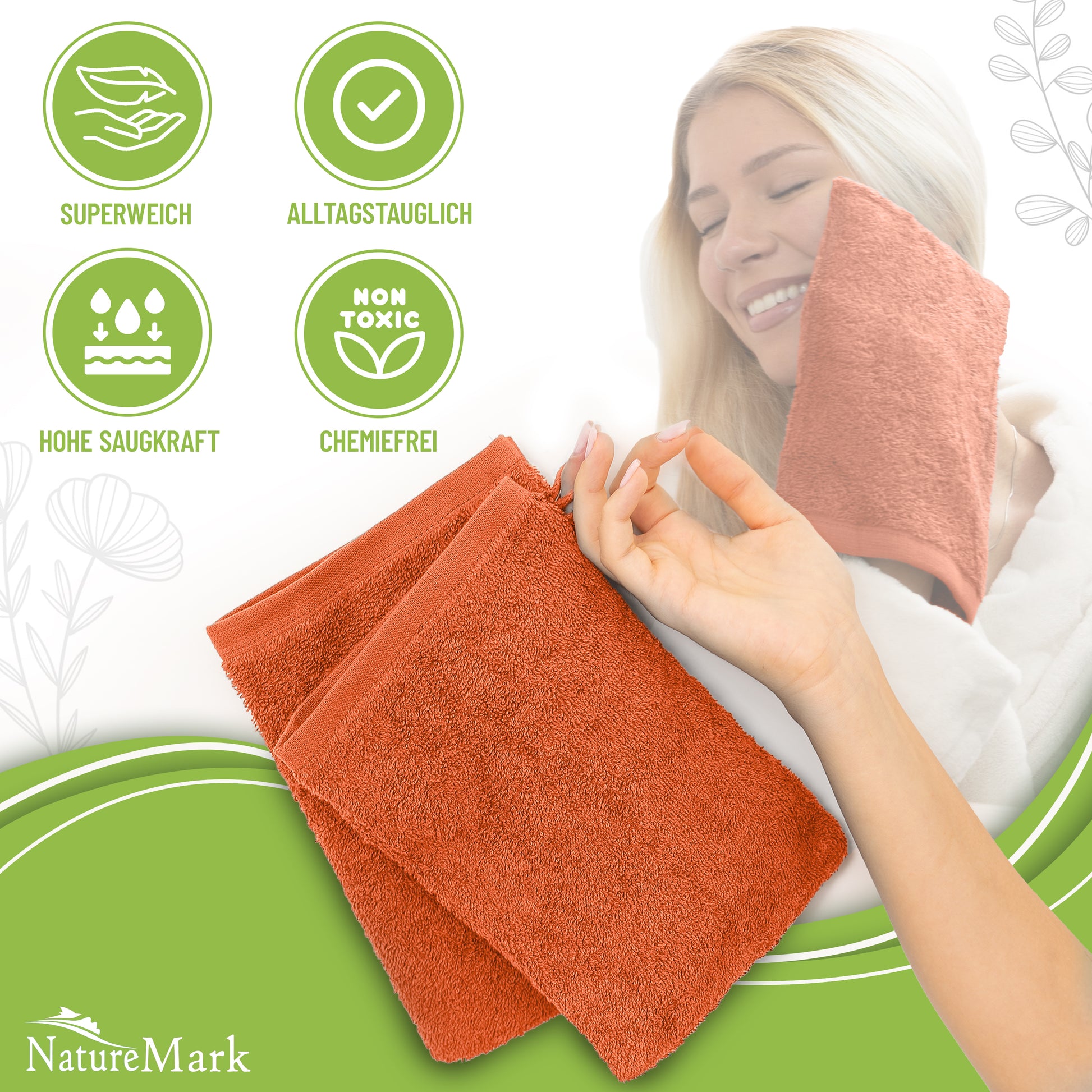 Waschhandschuhe 500 gsm (10er-Set)
