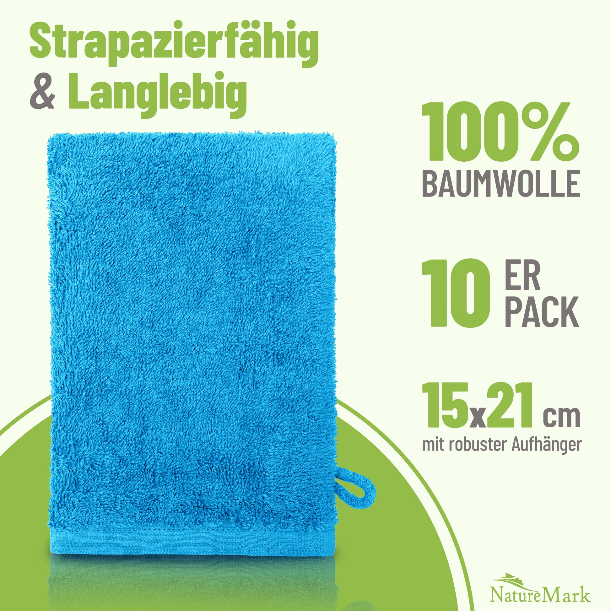 Waschhandschuhe 500 gsm (10er-Set)
