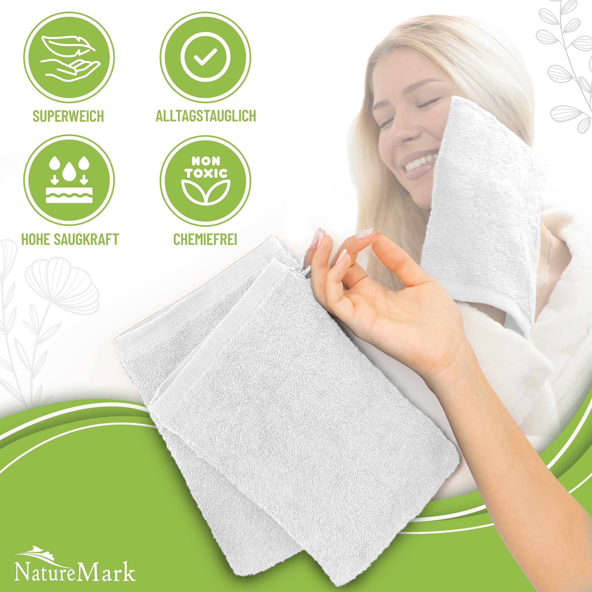 Waschhandschuhe 500 gsm (10er-Set)